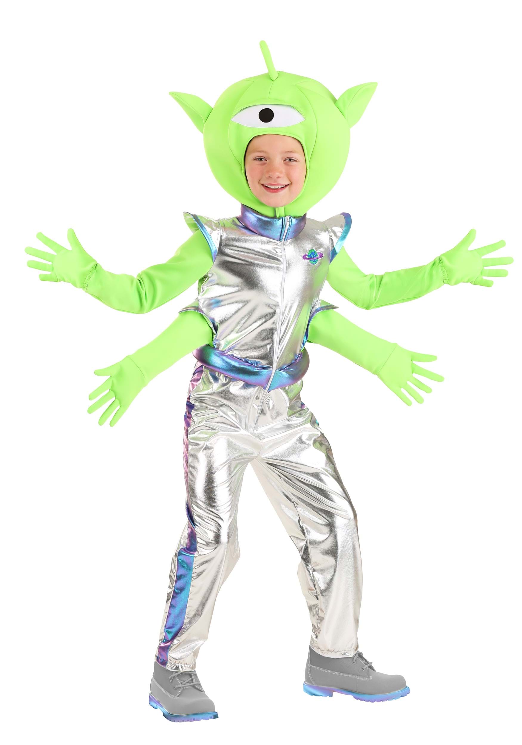 Photos - Fancy Dress Alien FUN Costumes Friendly  Kid's Costume Green/Gray/Purple FUN128 