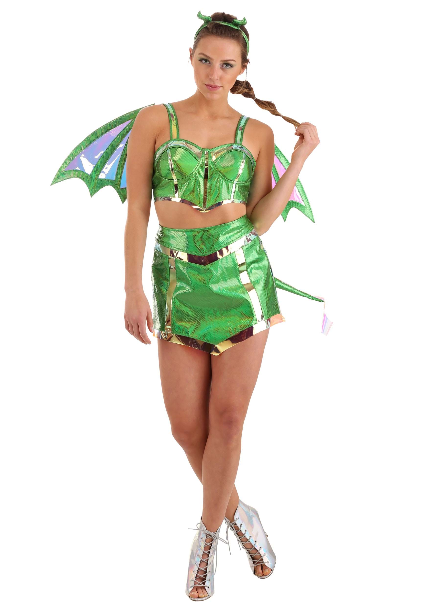 Dreamscape Womens Emerald Dragon Costume