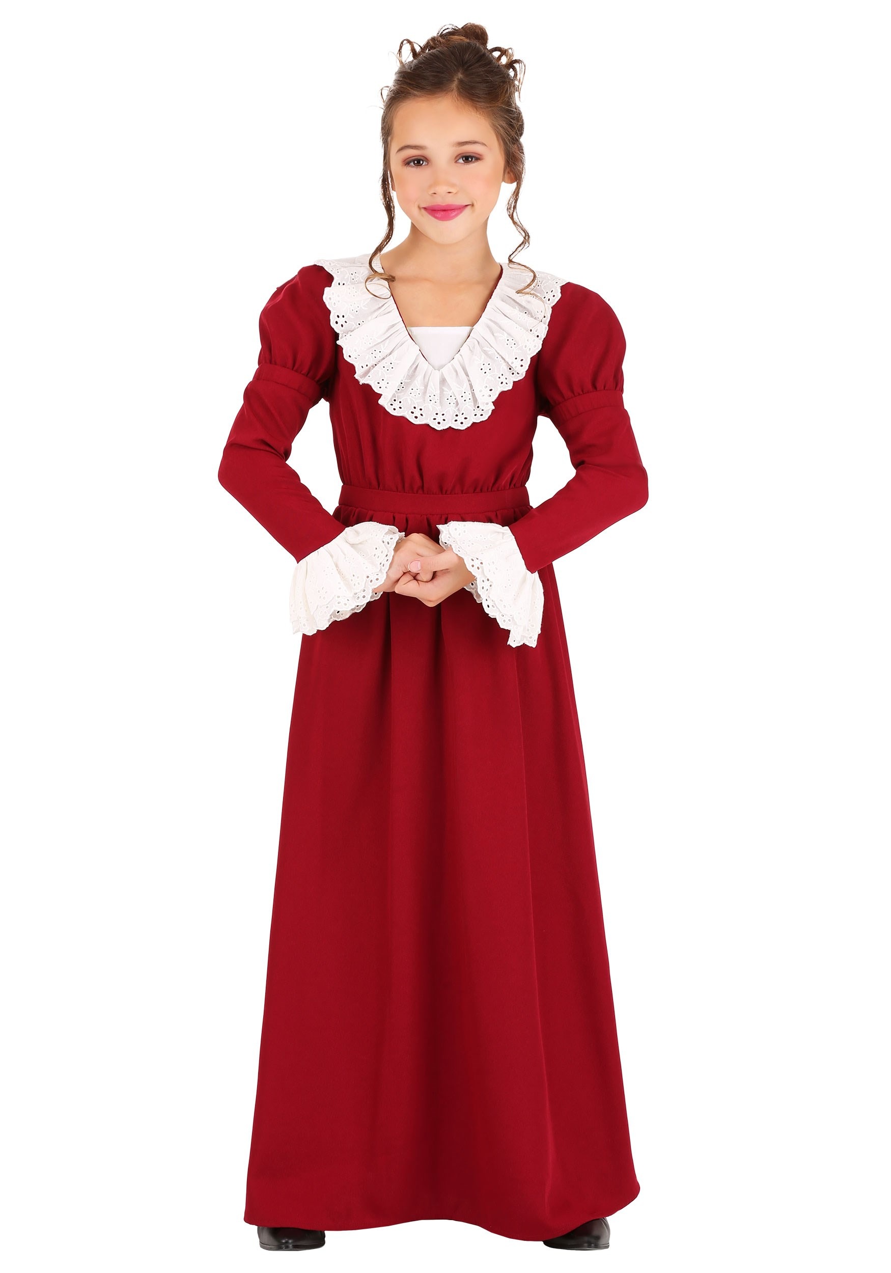 Abigail Adams Red Costume Dress for Girls | Historical Costumes