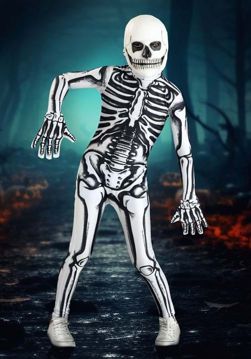 White Kids Skeleton Costume