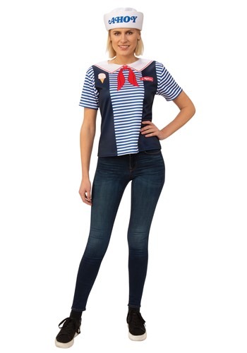 Stranger Things Robin's Scoops Ahoy Costume for Adults
