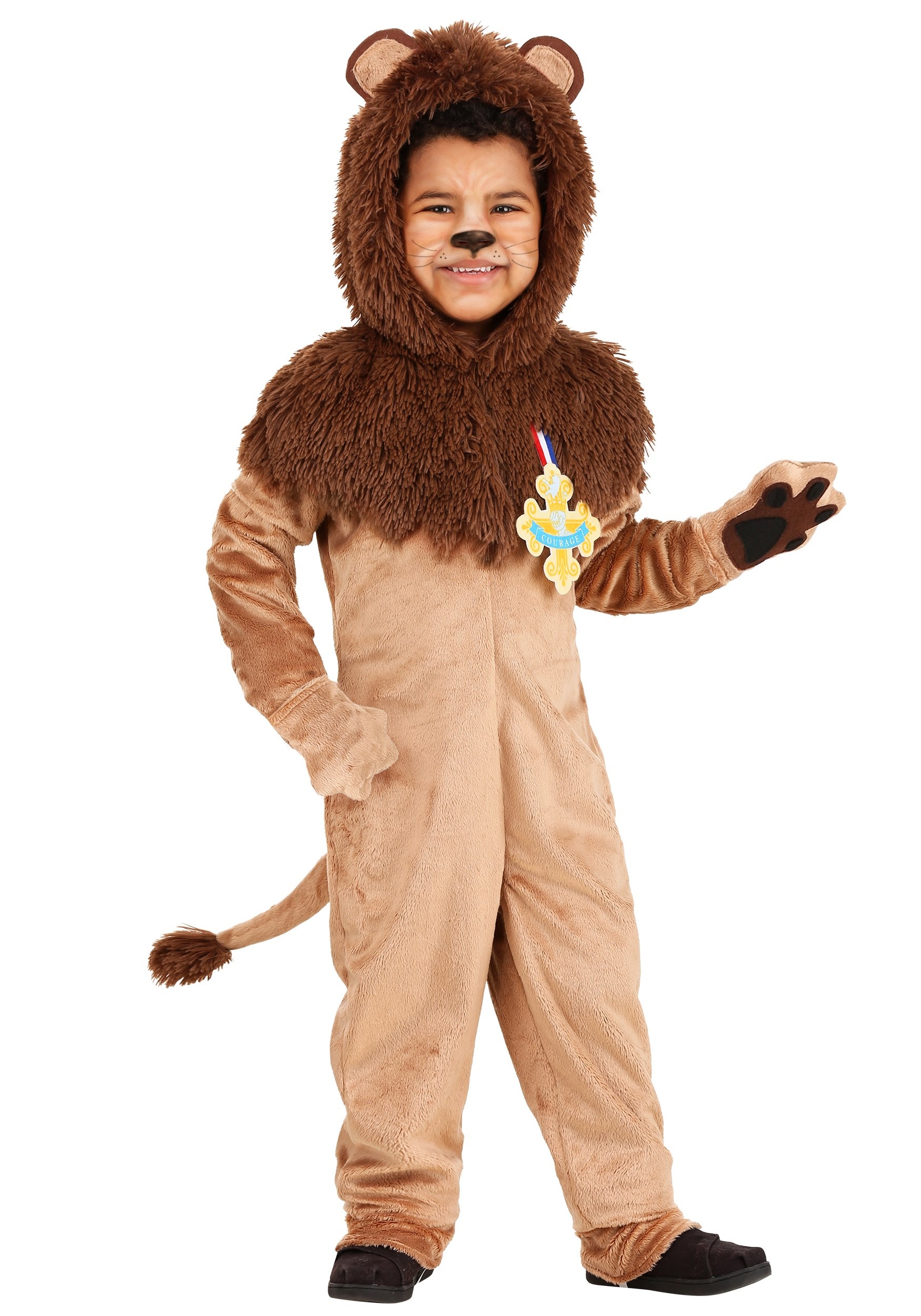 Photos - Fancy Dress Wizard Jerry Leigh  of Oz Toddler Cowardly Lion Costume Yellow/Brown FU 