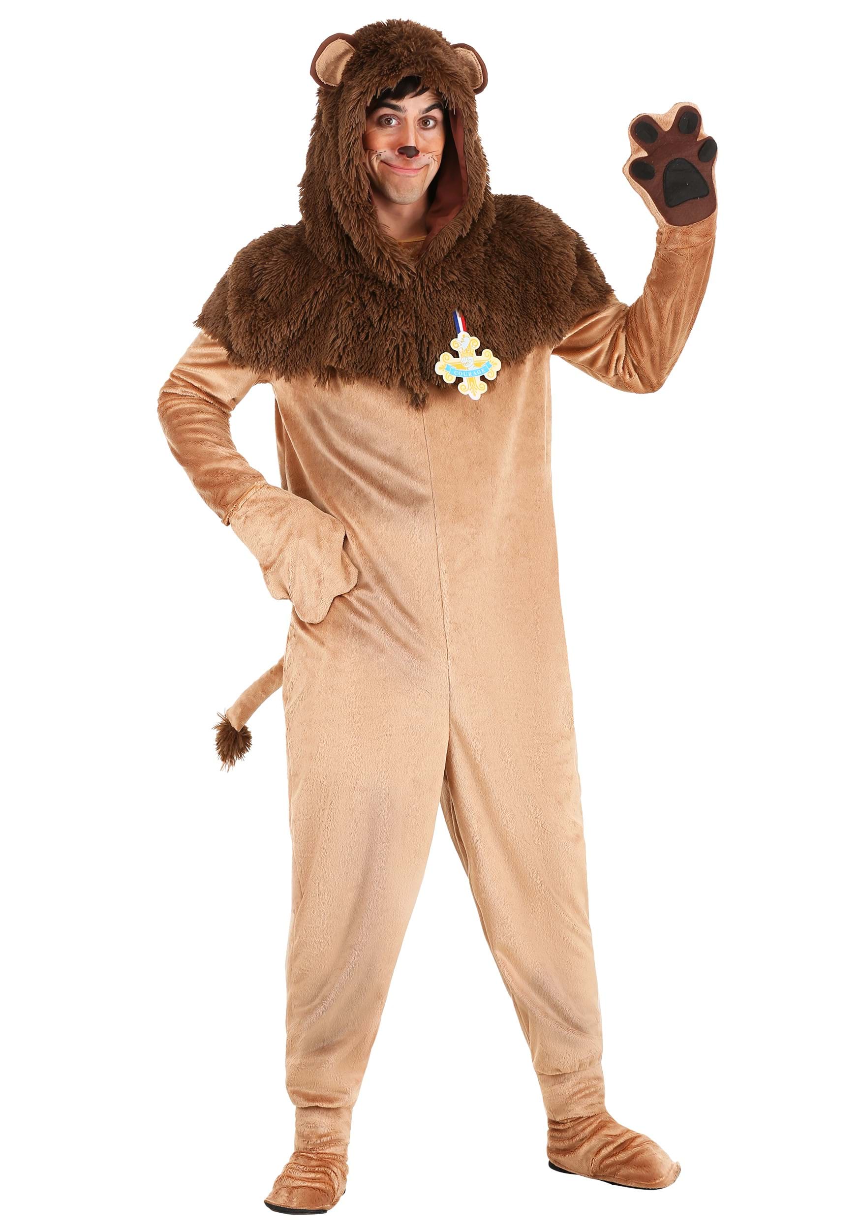 Photos - Fancy Dress Wizard FUN Costumes Cowardly Lion  of Oz Costume for Adults |  of Oz 