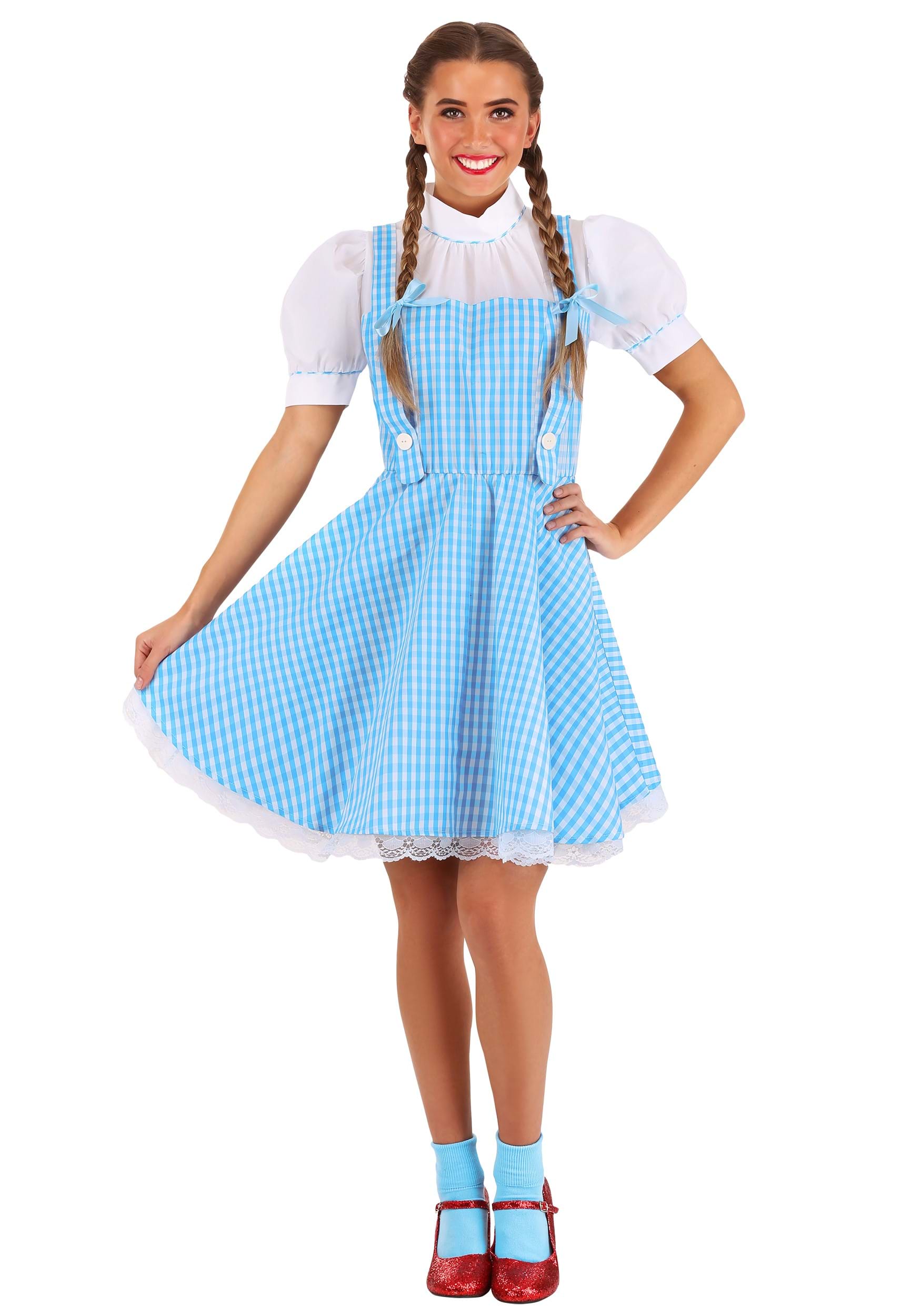 Photos - Fancy Dress Wizard Jerry Leigh  of Oz Dorothy Costume for Adults Blue/White FUN1430 