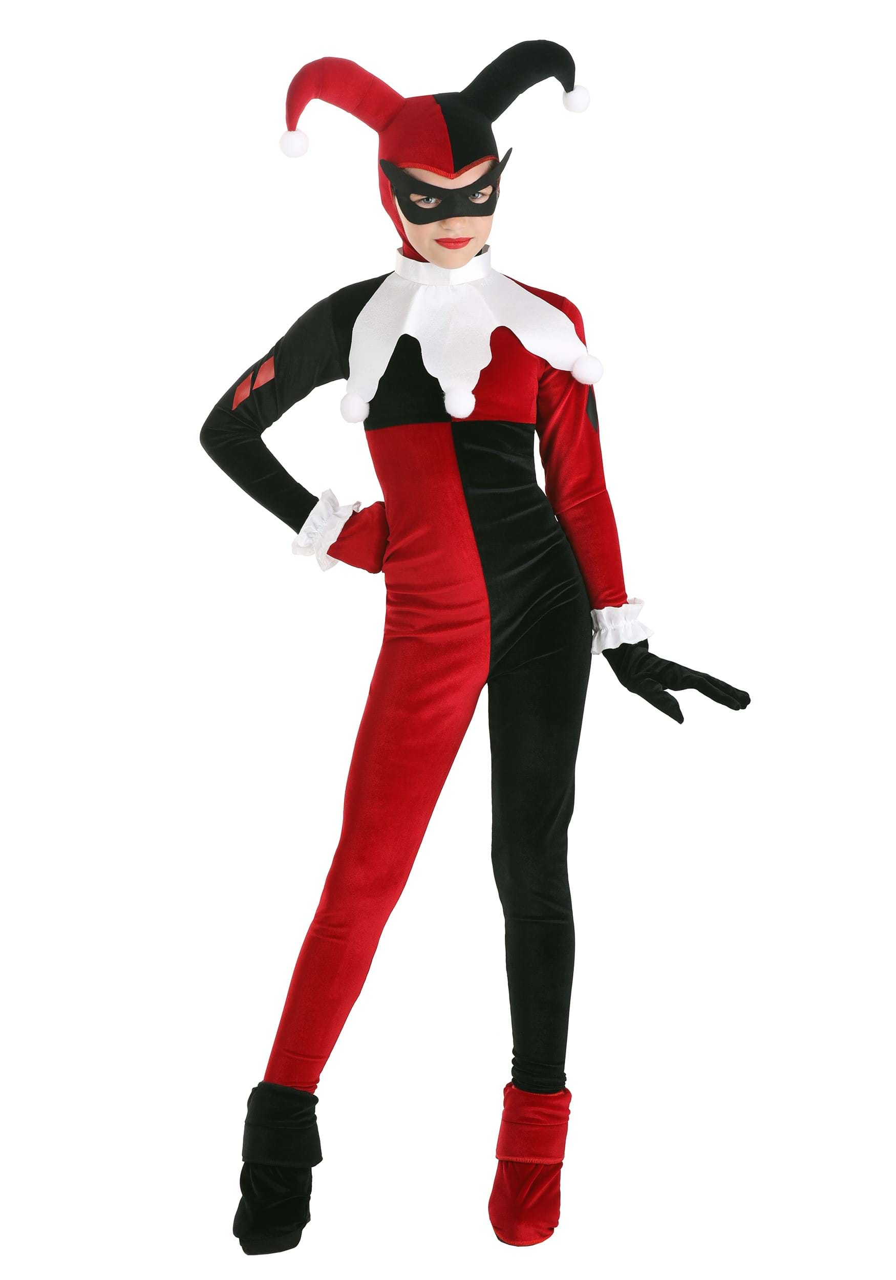 Photos - Fancy Dress Deluxe Jerry Leigh  Kid's Harley Quinn Costume Black/Red FUN1453CH 