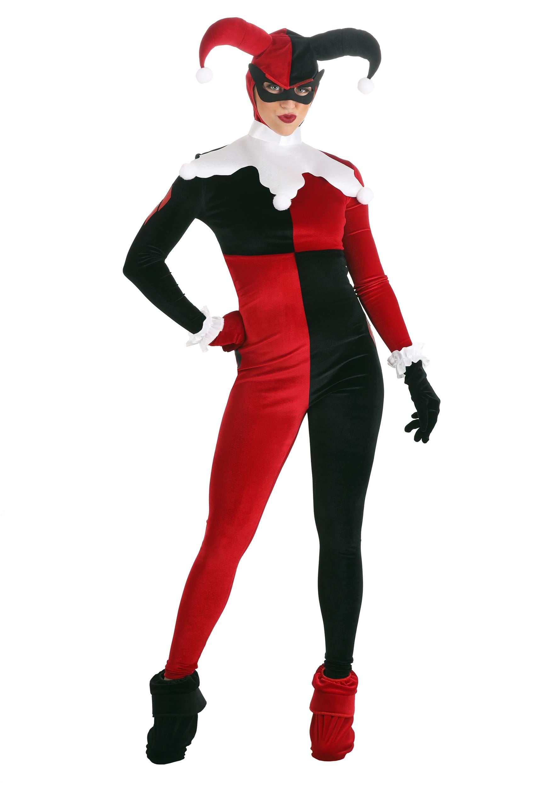 Photos - Fancy Dress Deluxe Jerry Leigh  Women's Harley Quinn Costume Black/Red FUN1453AD 