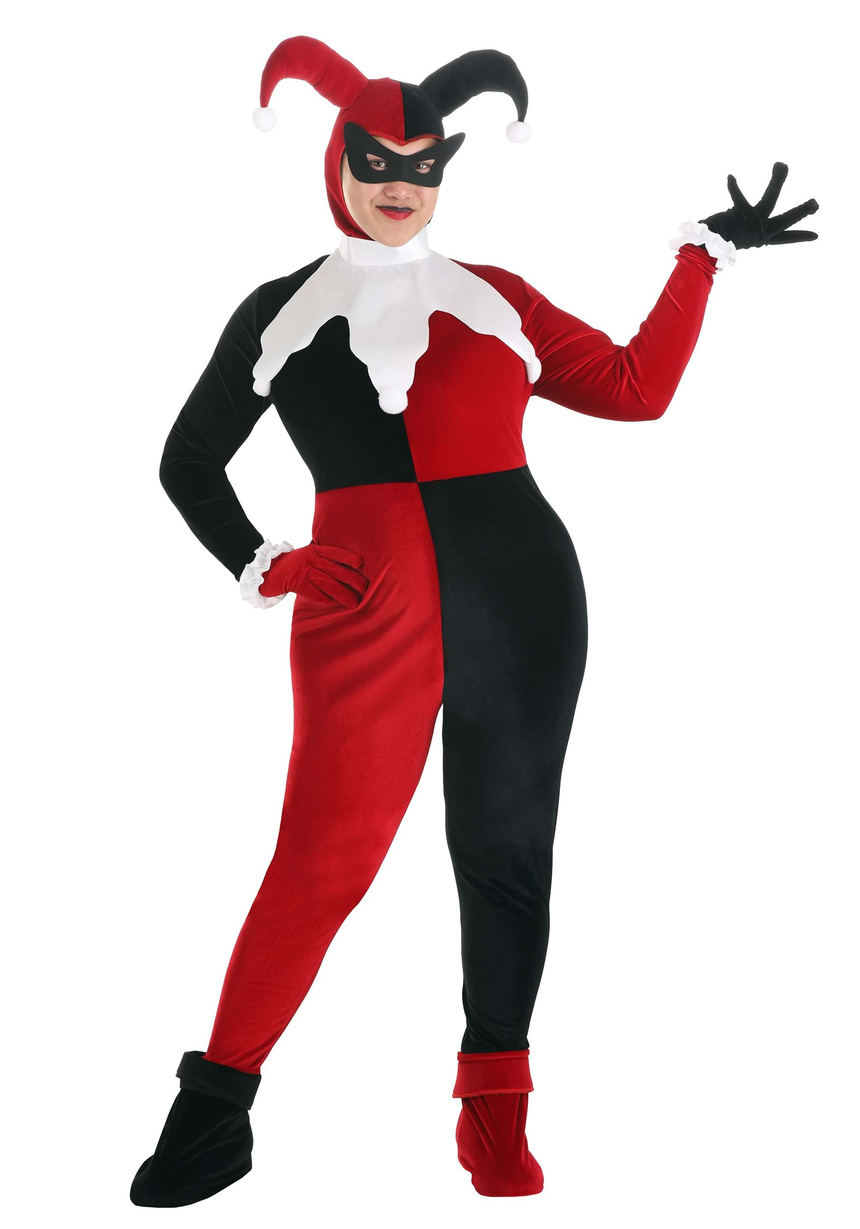 Photos - Fancy Dress Deluxe FUN Costumes  Plus Size Harley Quinn Costume Black/Red FUN1453PL 
