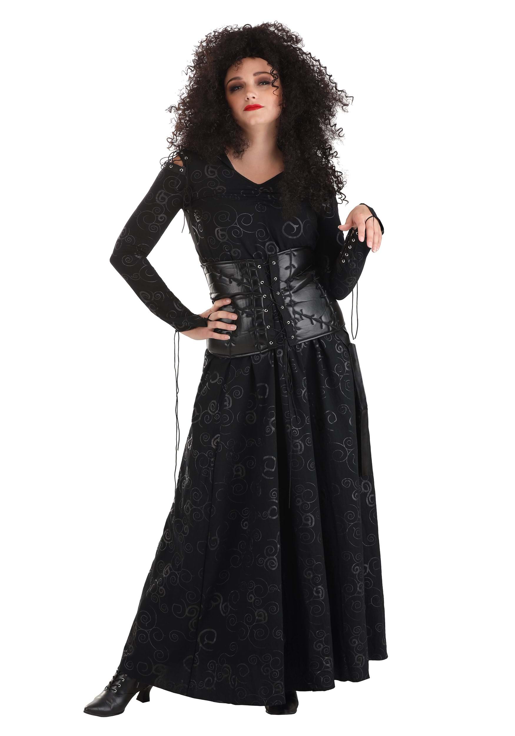 Photos - Fancy Dress Potter FUN Costumes Harry  Series Women's Deluxe Bellatrix Costume Black FU 