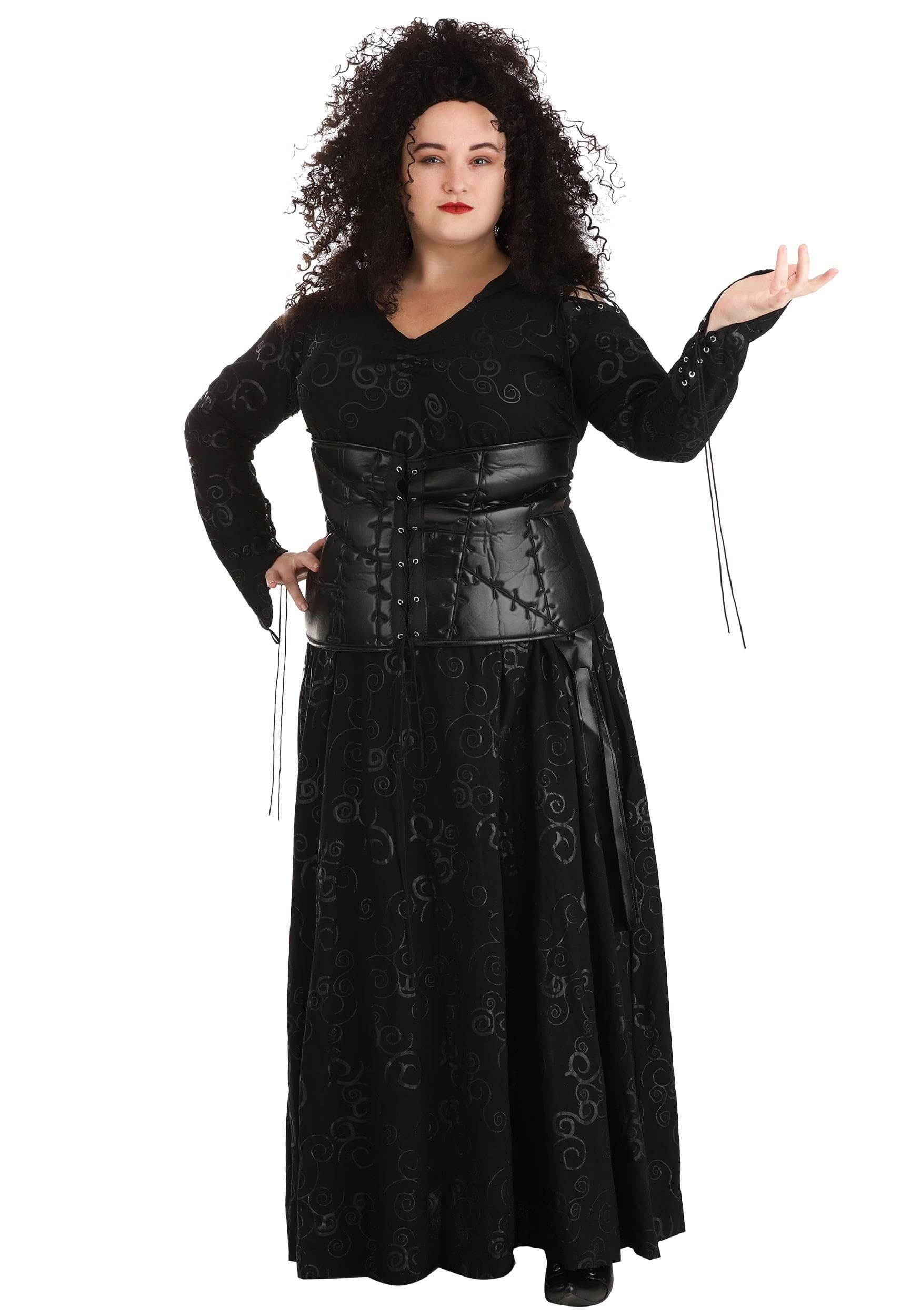 Photos - Fancy Dress Deluxe FUN Costumes  Harry Potter Bellatrix Plus Size Womens Costume Black 