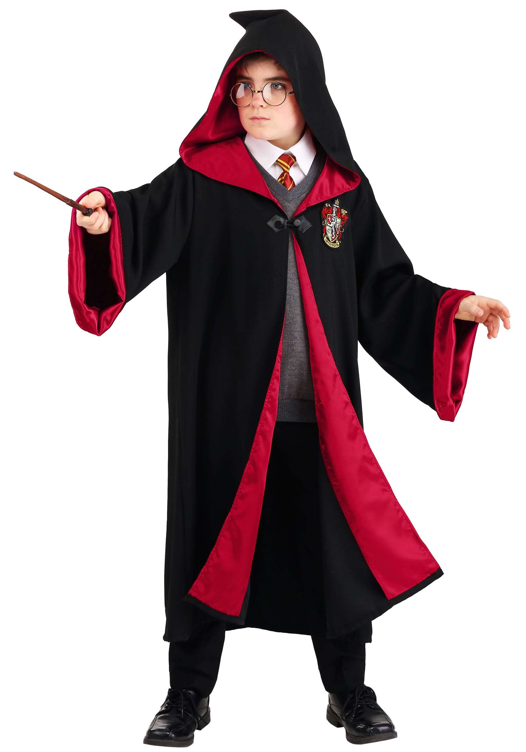Harry Potter Kids Costume Classic Boys Outfit Black & Red - Size Large  (10-12)