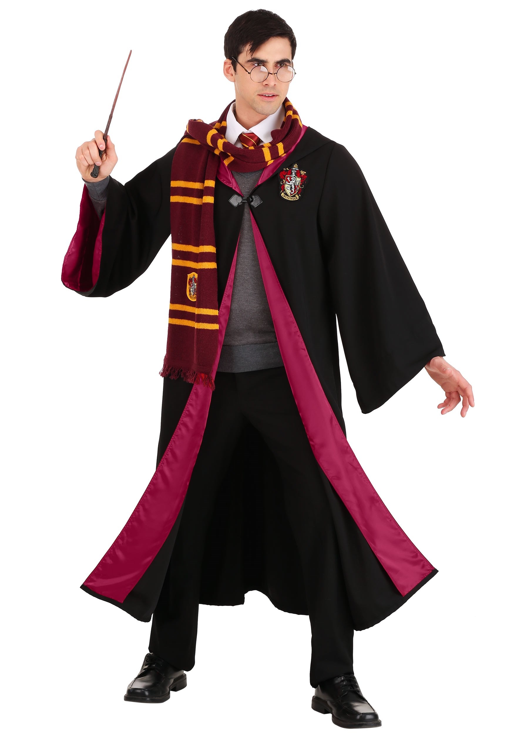 Slytherin Robe Deluxe Harry Potter Wizard Fancy Dress Halloween Adult  Costume