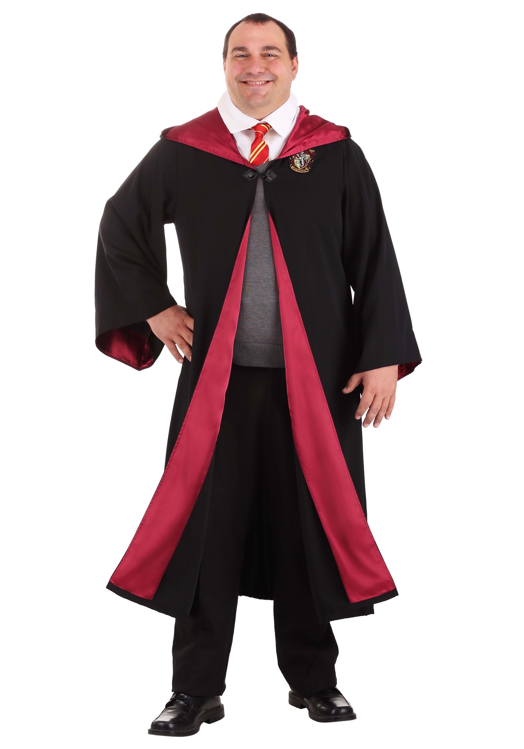Photos - Fancy Dress Potter Jerry Leigh Plus Size Deluxe Harry  Costume for Adults Black/Red 