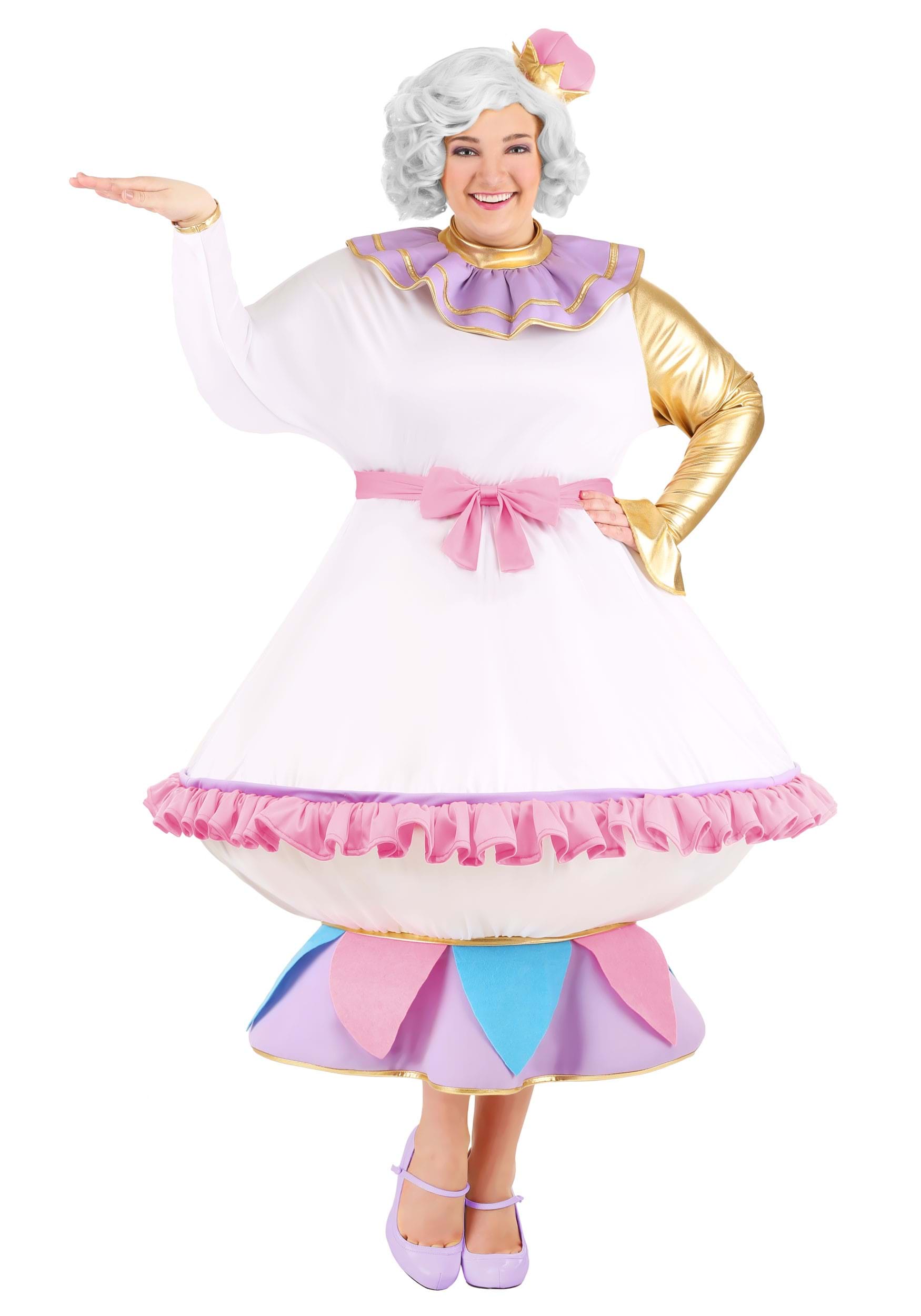Womens Beauty and the Beast Mrs. Potts Plus Size Costume