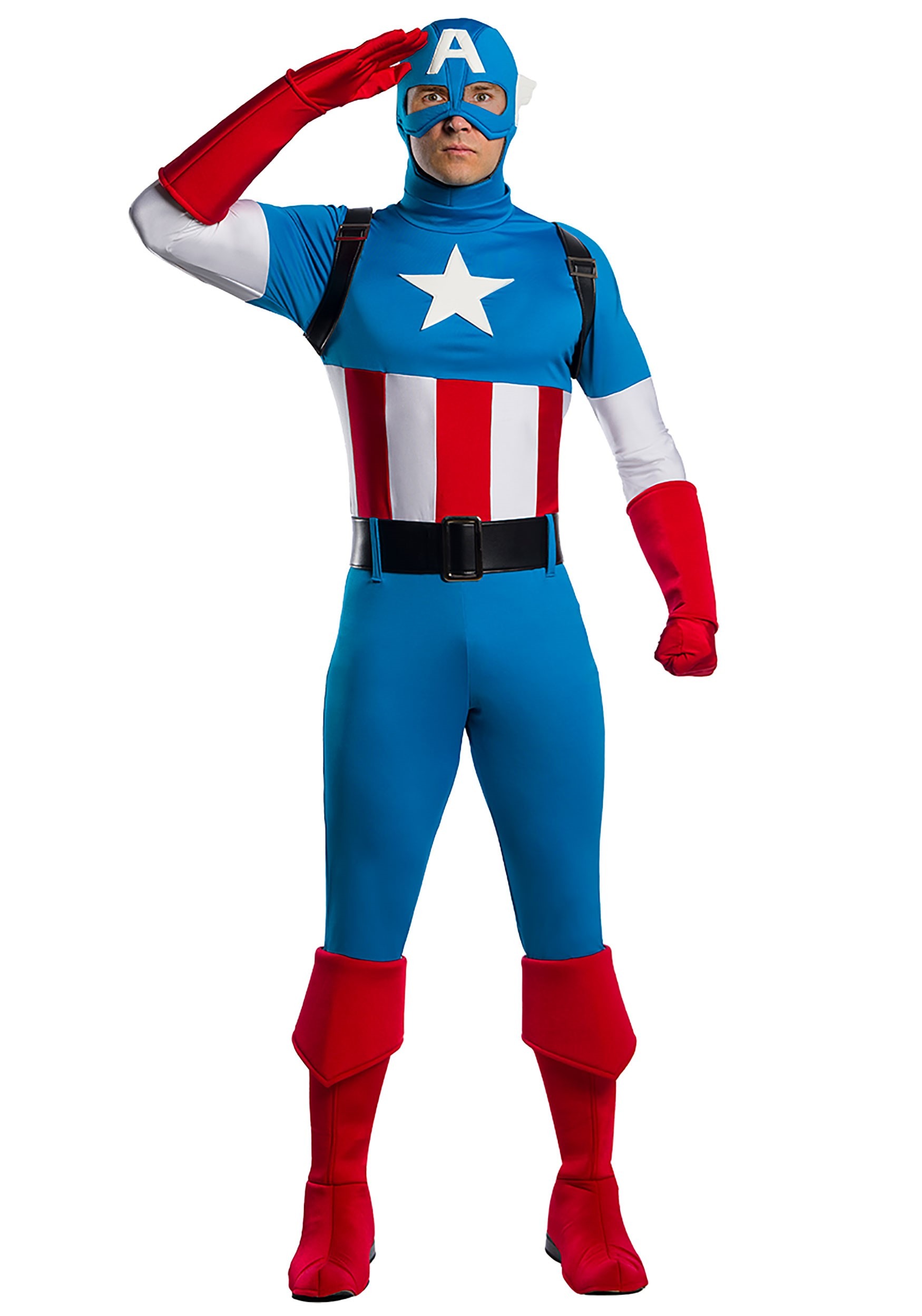 Avengers Captain America Cosplay Costume Tights Elastic Kid Adult Belt Strap