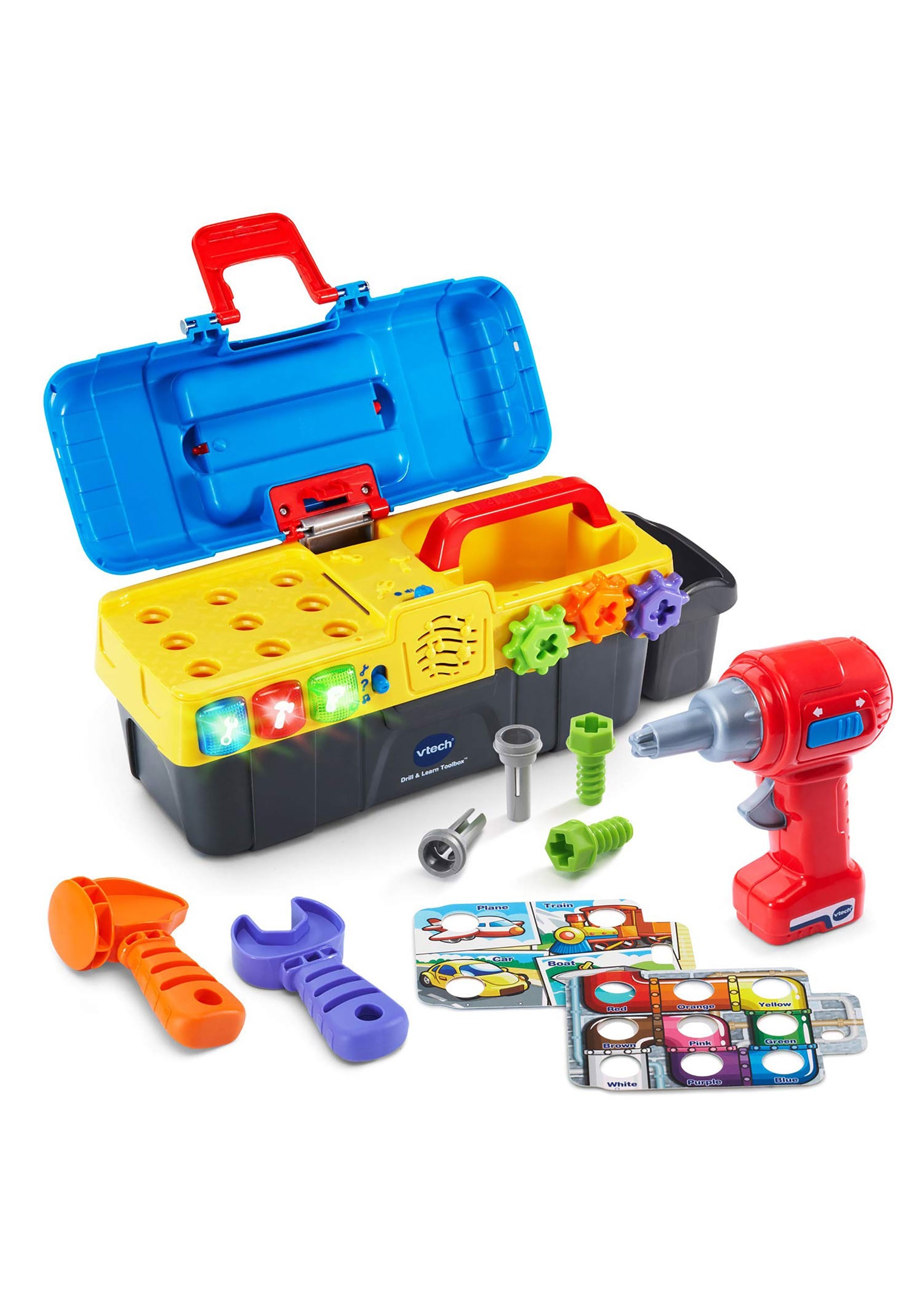 v tech drill and learn tool box
