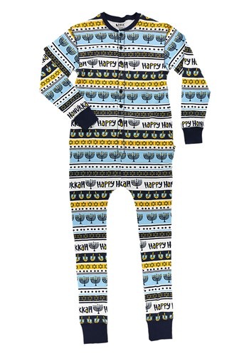 Adult Happy Hanukkah Flapjack Pajamas