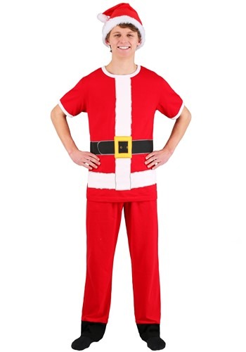 Santa Claus Cosplay Costume Tee, Lounge Pants and Hat Set 1