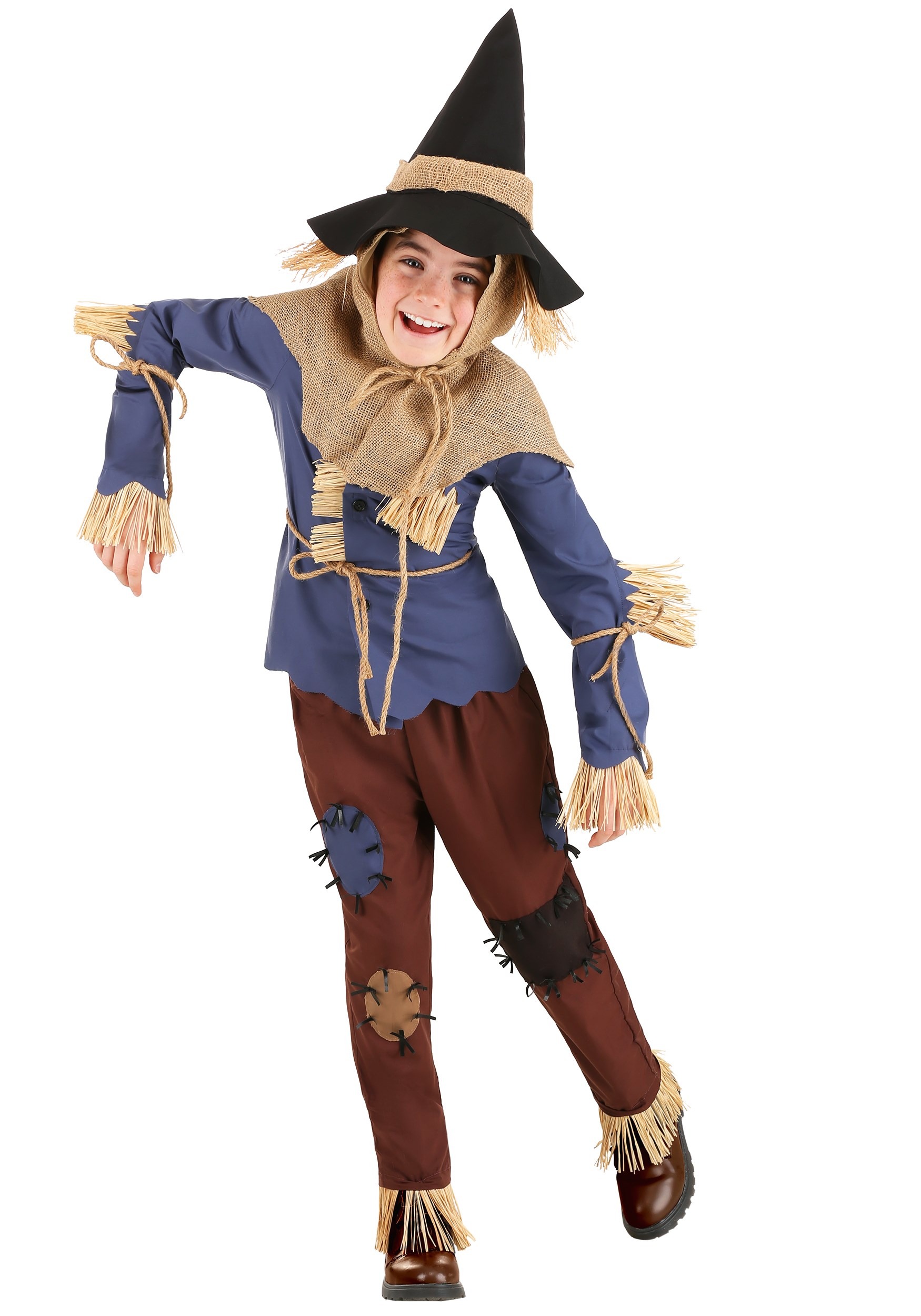 Photos - Fancy Dress FUN Costumes Happy Scarecrow Costume for Kid's Blue/Brown/Beige FU