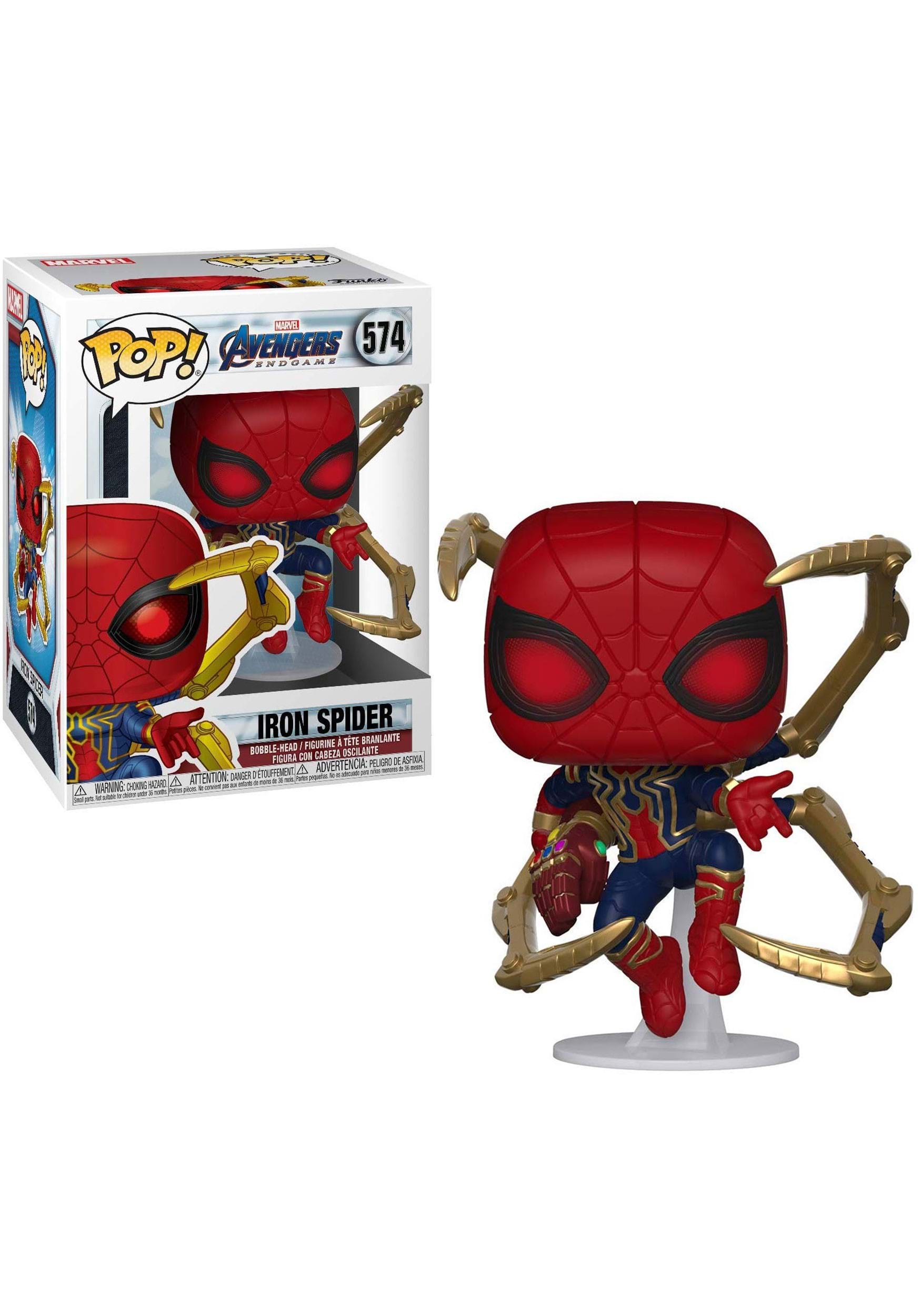 samtale fritid kradse Funko Pop! Marvel: Endgame - Iron Spider w/ Nano Gauntlet Figure