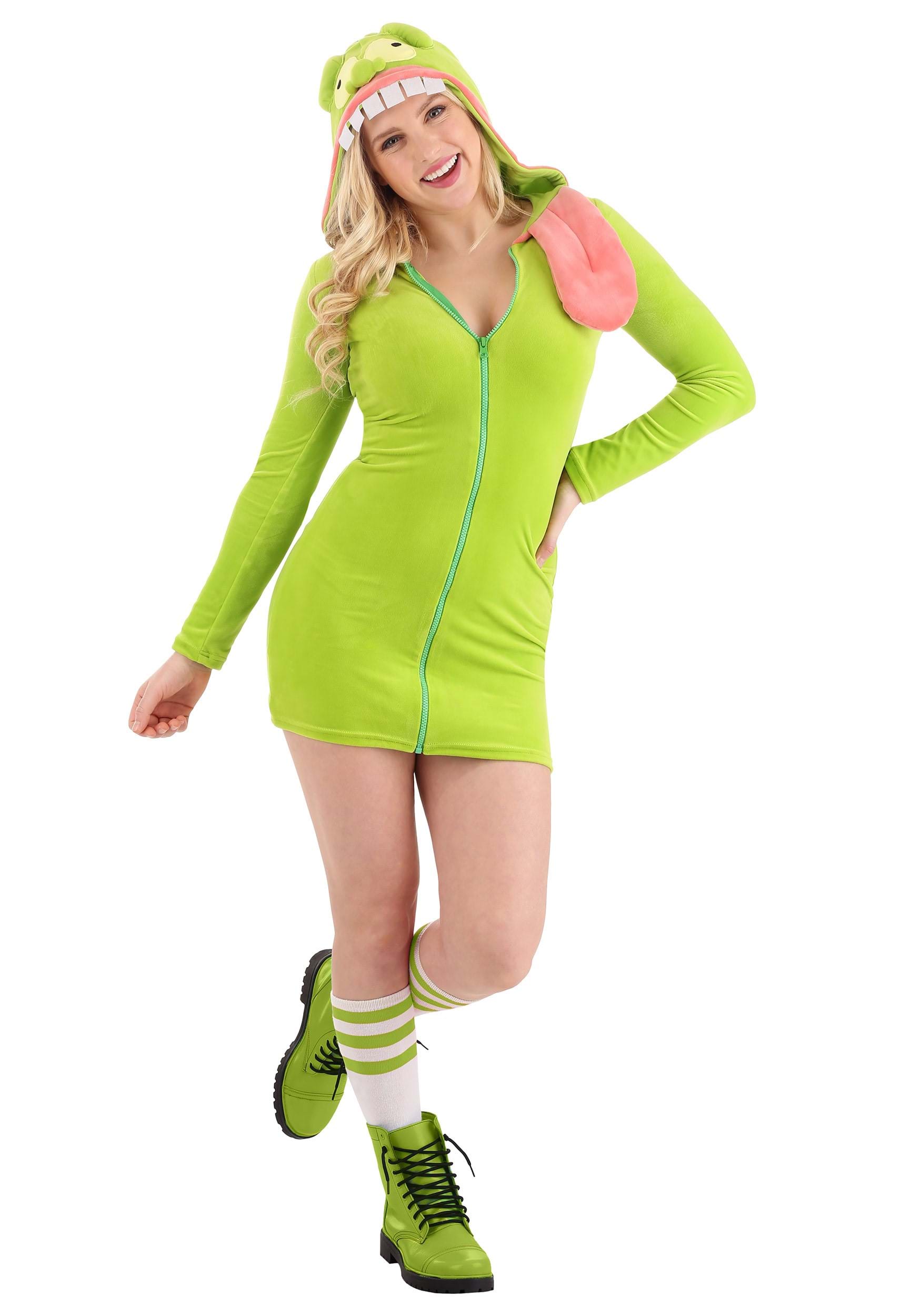 Photos - Fancy Dress Ghostbusters FUN Costumes  Slimer Hoodie Women's Costume Green/Yellow&# 