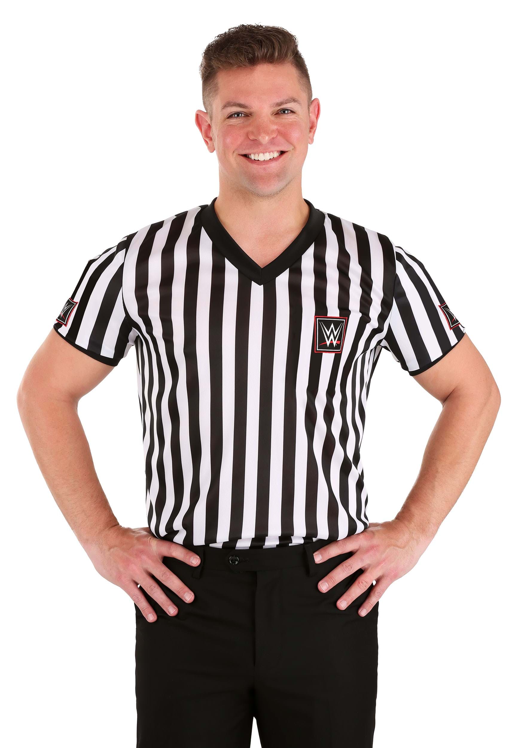 Mens Referee Shirt Costume WWE