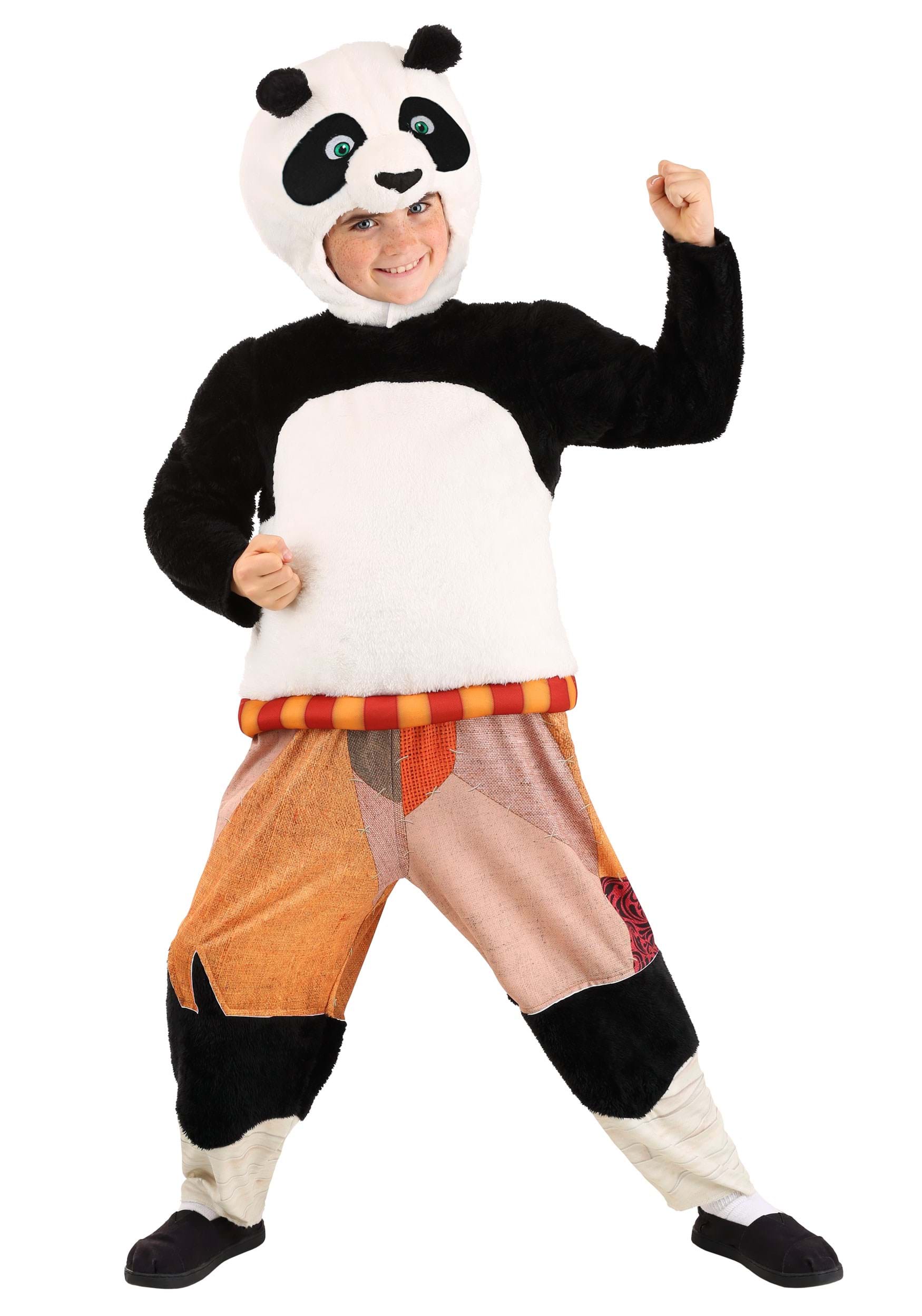 Photos - Fancy Dress Panda FUN Costumes Kid's Kung Fu  Po Costume Black/Beige/White FUN1 