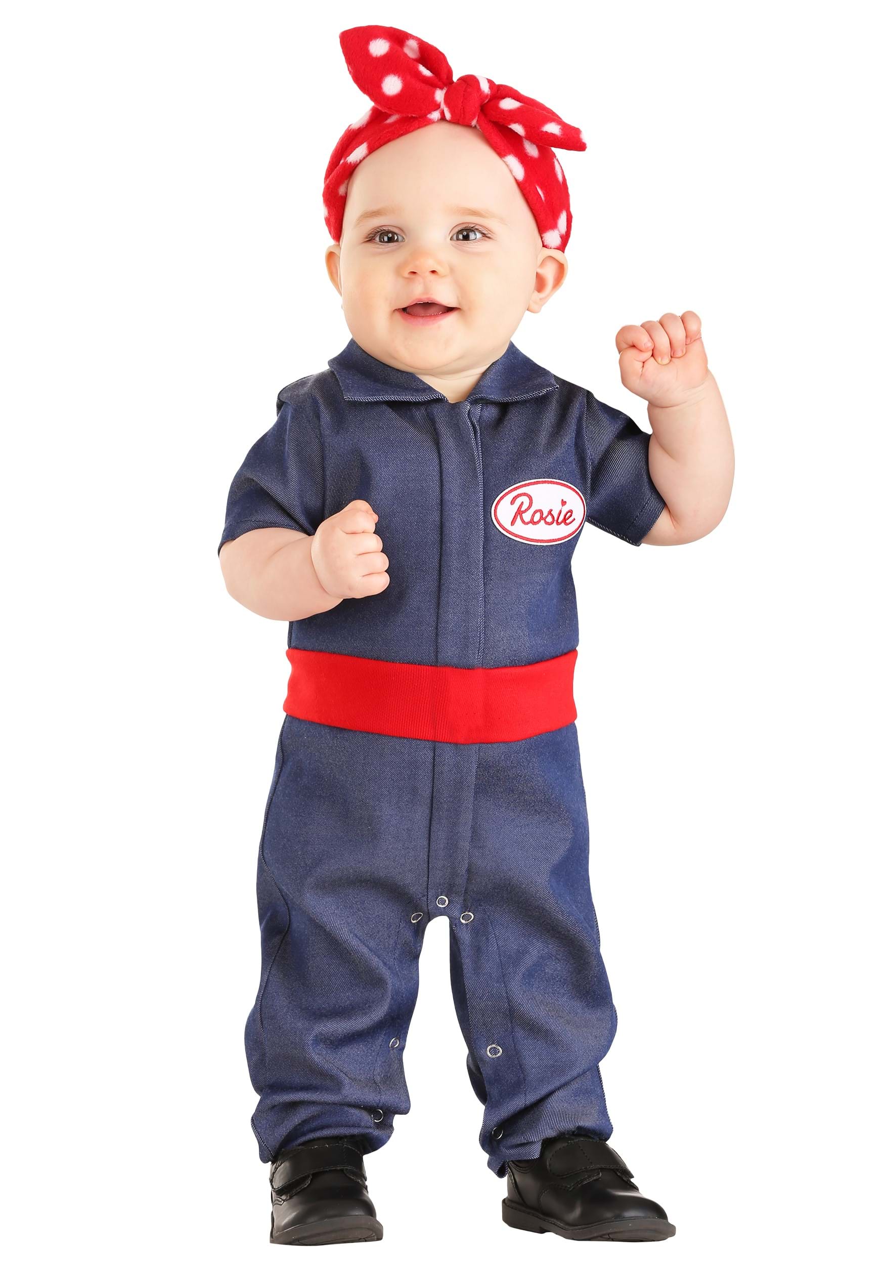 Photos - Fancy Dress FUN Costumes Rosie the Riveter Infant Costume Blue/Red/White FUN15