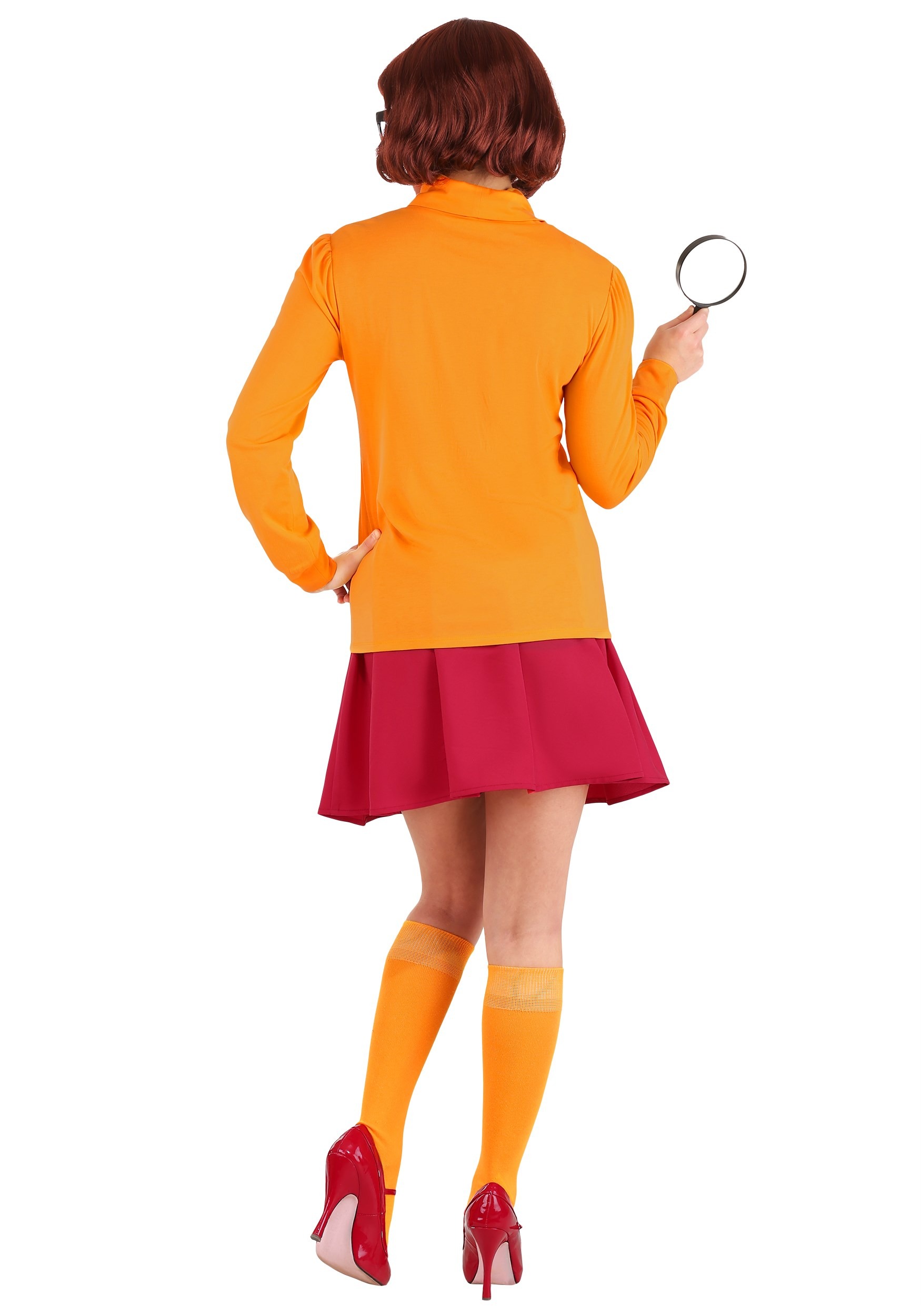 Velma Cosplay Costume Uniform Crop Top Skirt Outfits Halloween