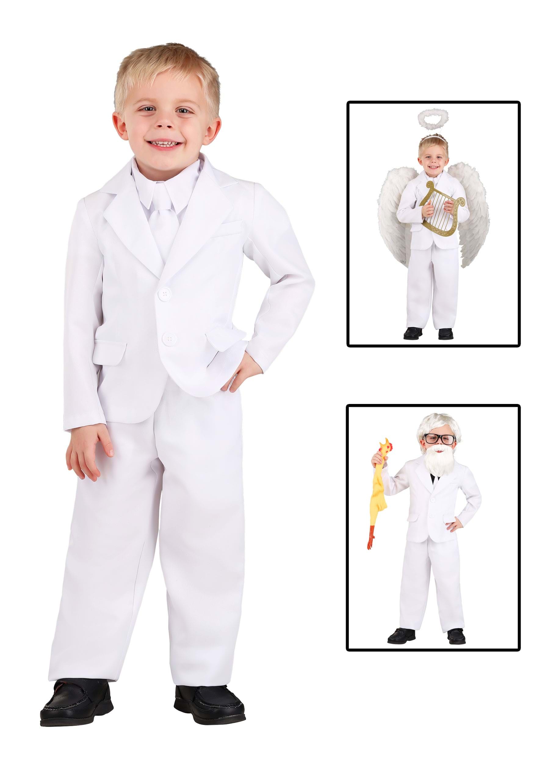 White Suit Toddlers Costume