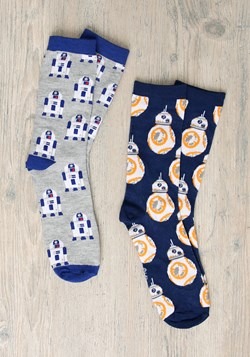 Adult Star Wars R2D2 and BB-8 2-Pack Casual Crew Socks Updat