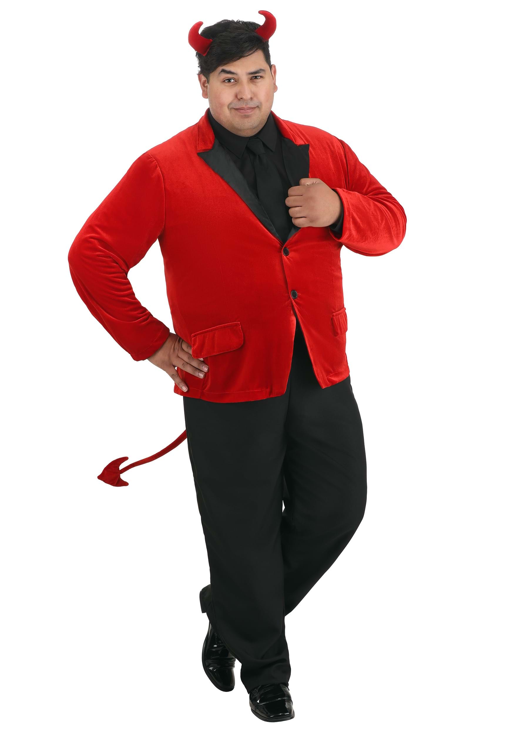Photos - Fancy Dress FUN Costumes Plus Size Dashing Devil Costume for Men Black/Red FUN6444