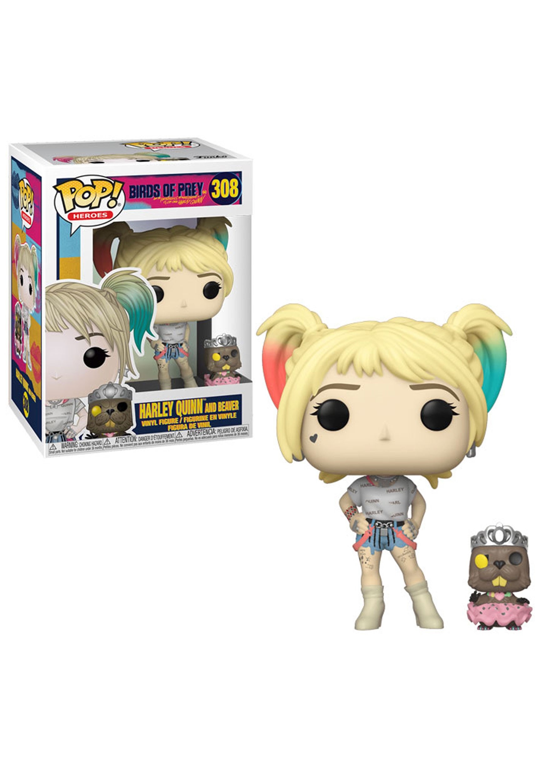 harley quinn with beaver pop