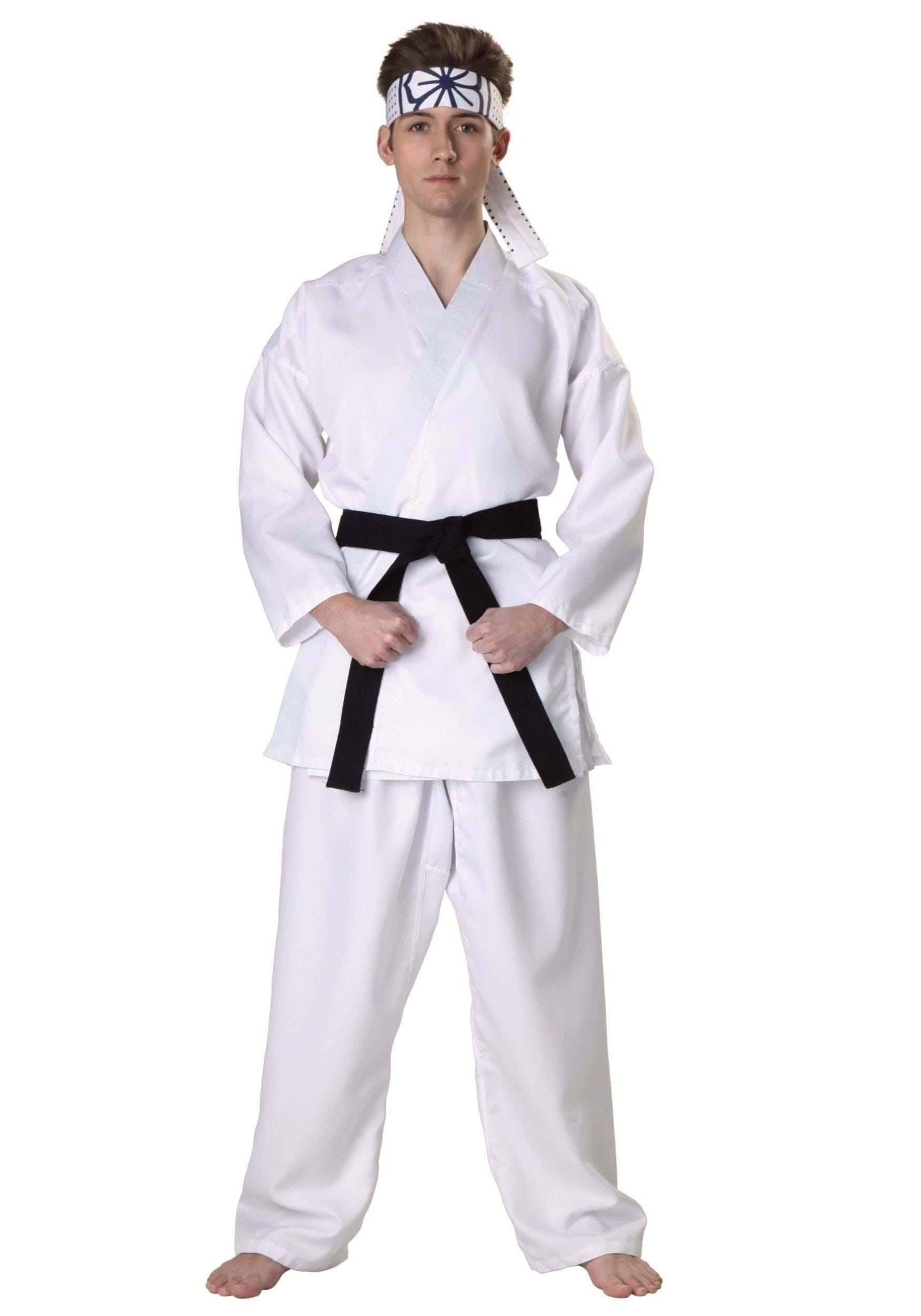 Photos - Fancy Dress KID FUN Costumes Plus Size Karate  Daniel San Costume Black/Orange/ 