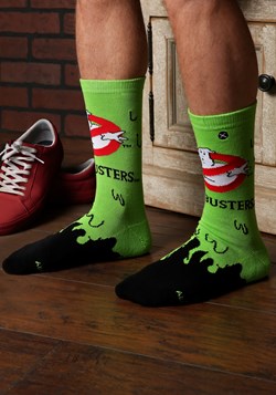 Ghostbusters Slime Knit Adult Crew Socks Updated