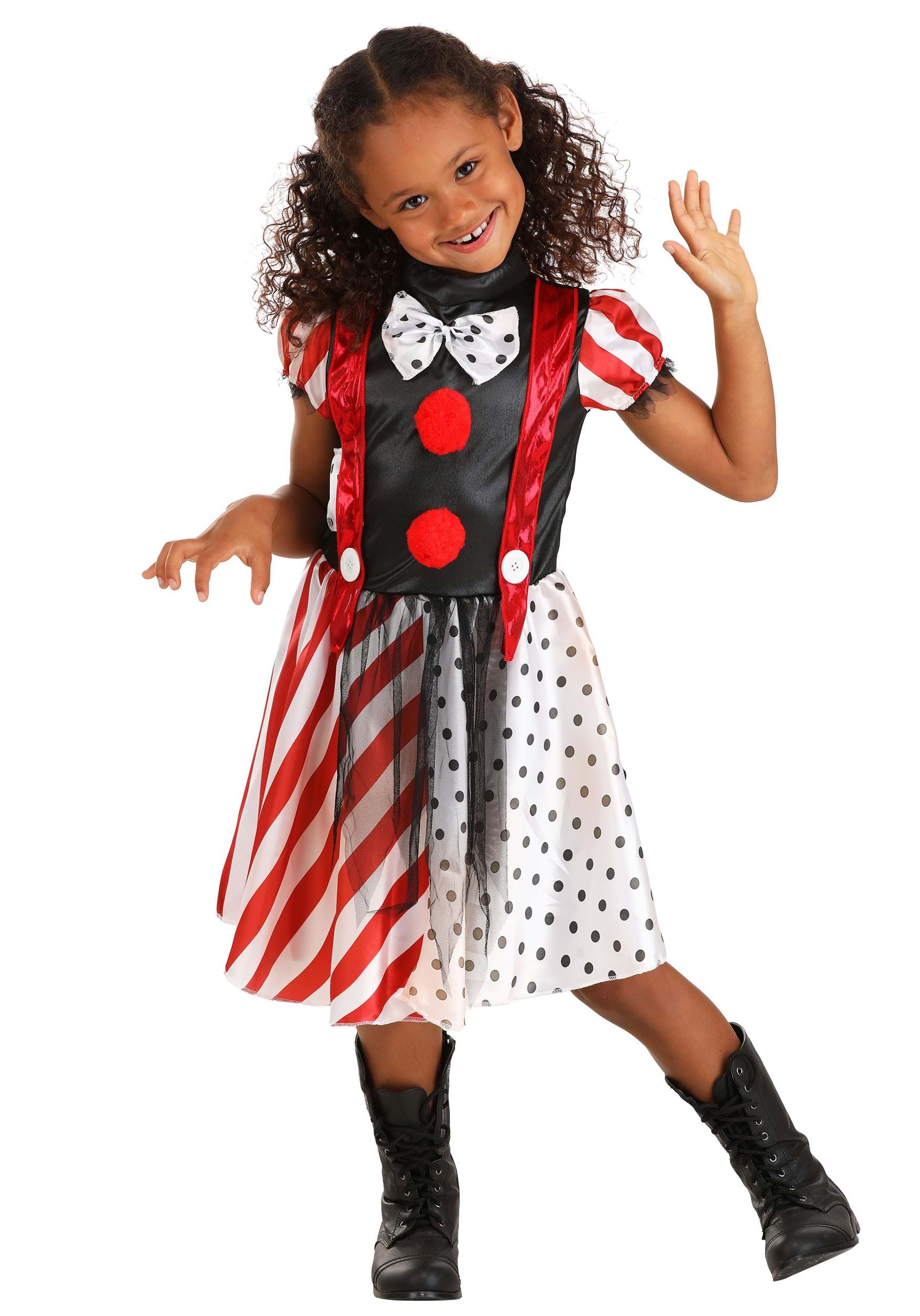 Photos - Fancy Dress Clown Jerry Leigh Dangerous Dotty the  Costume Black/Brown/Red FUN1 