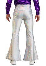 Mens Plus Size Holographic Disco Pants Alt 1