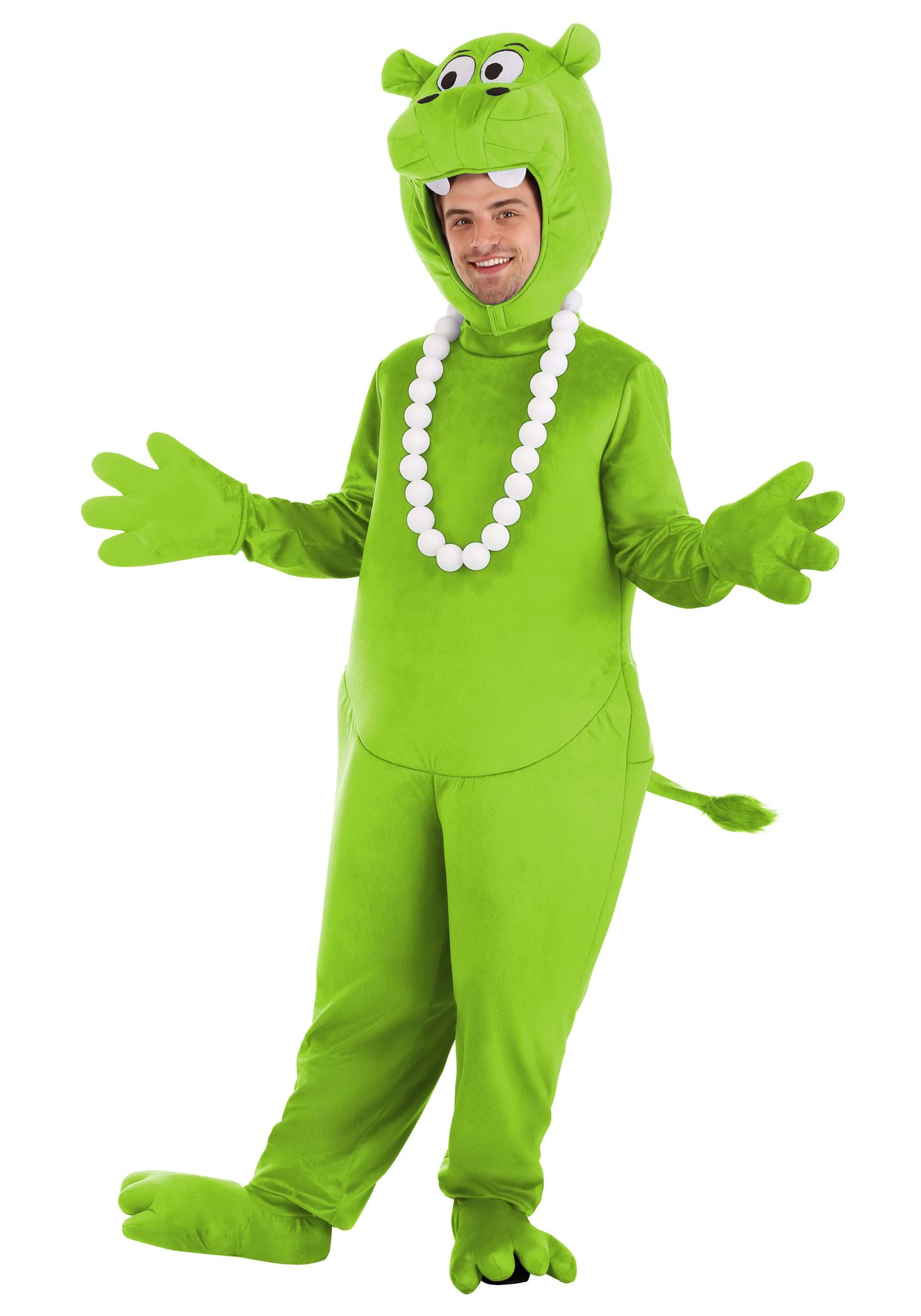 Photos - Fancy Dress Hasbro Green Adult Hungry Hungry Hippos Costume Green FUN1696AD 
