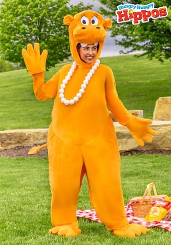 Adult Orange Hungry Hungry Hippos Costume-2