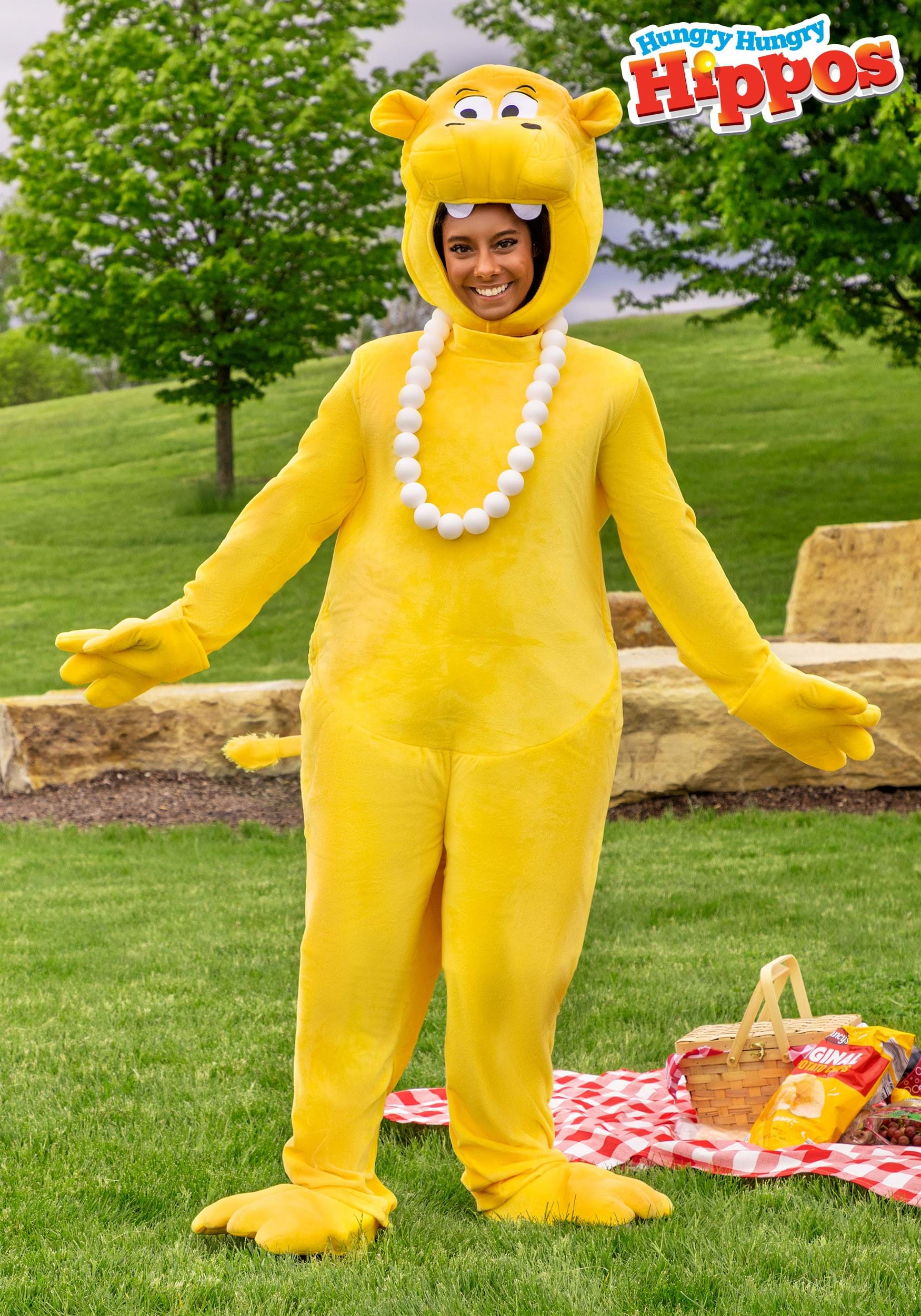 Yellow Hungry Hungry Hippos Adult Costume