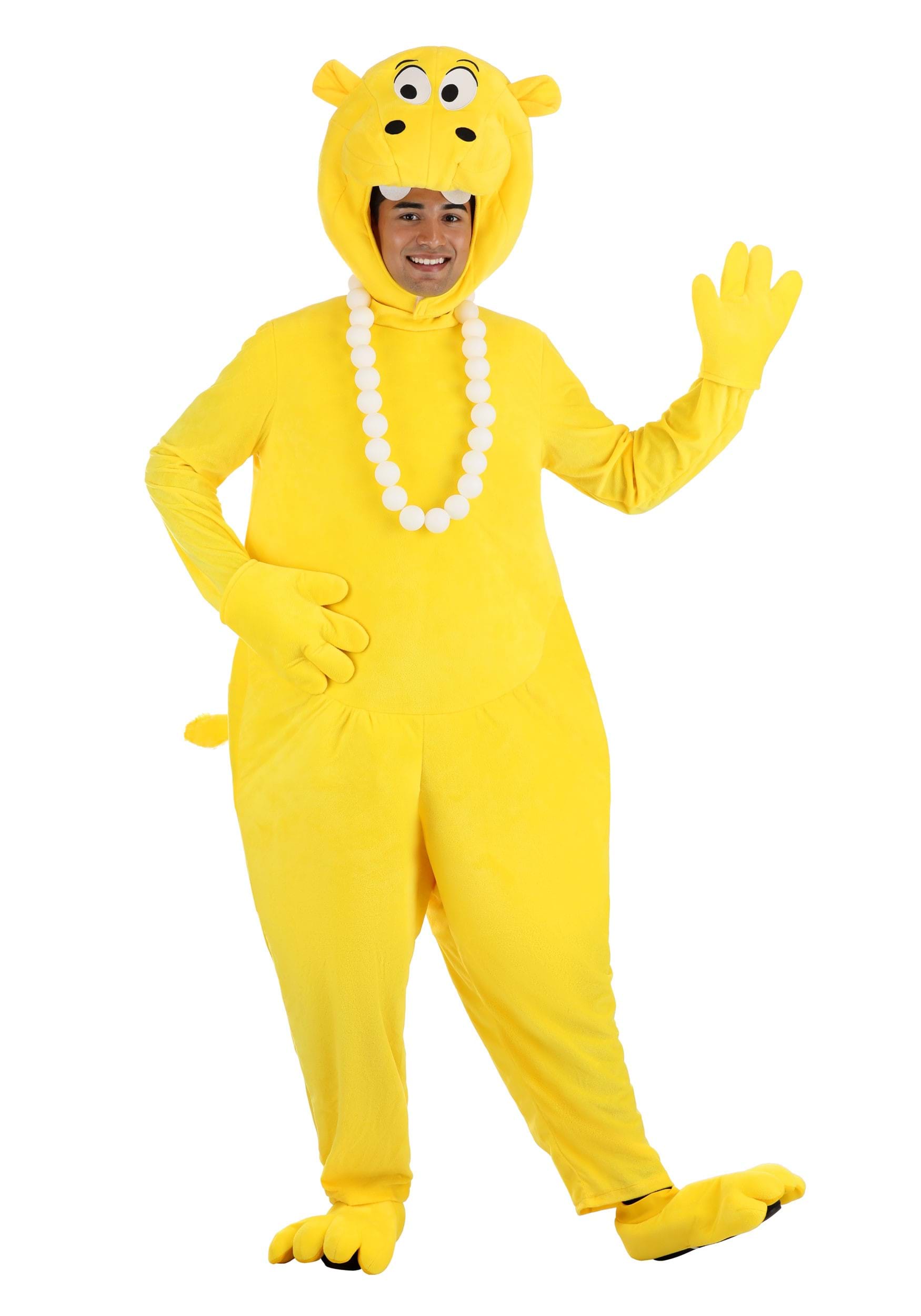 Photos - Fancy Dress Hasbro Yellow Hungry Hungry Hippos Adult Costume Yellow FUN1698AD 
