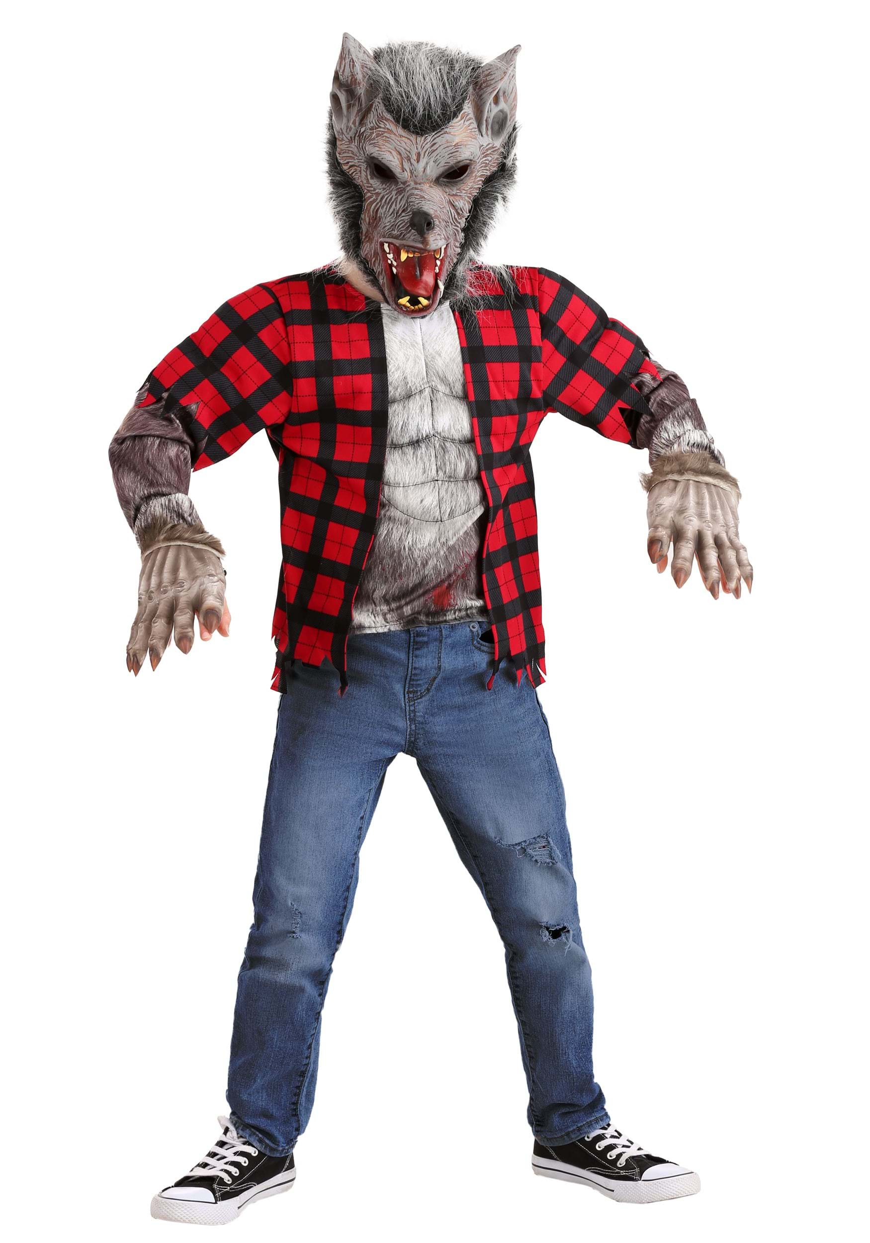 Photos - Fancy Dress FUN Costumes Wily Werewolf Costume for Kids Gray/Red/Brown FUN1700