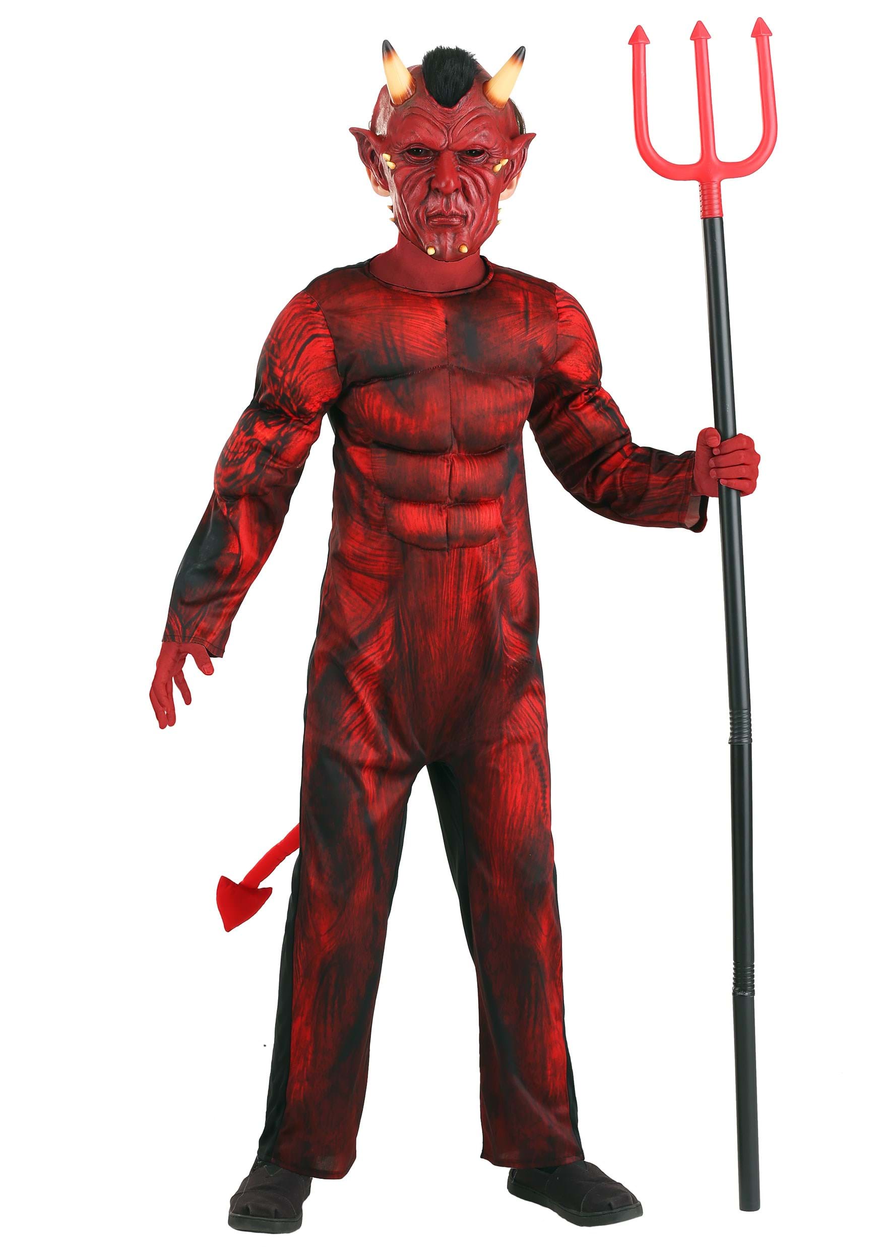 Photos - Fancy Dress FUN Costumes Brawny Devil Costume for Kids | Kid's Religious Costumes Blac