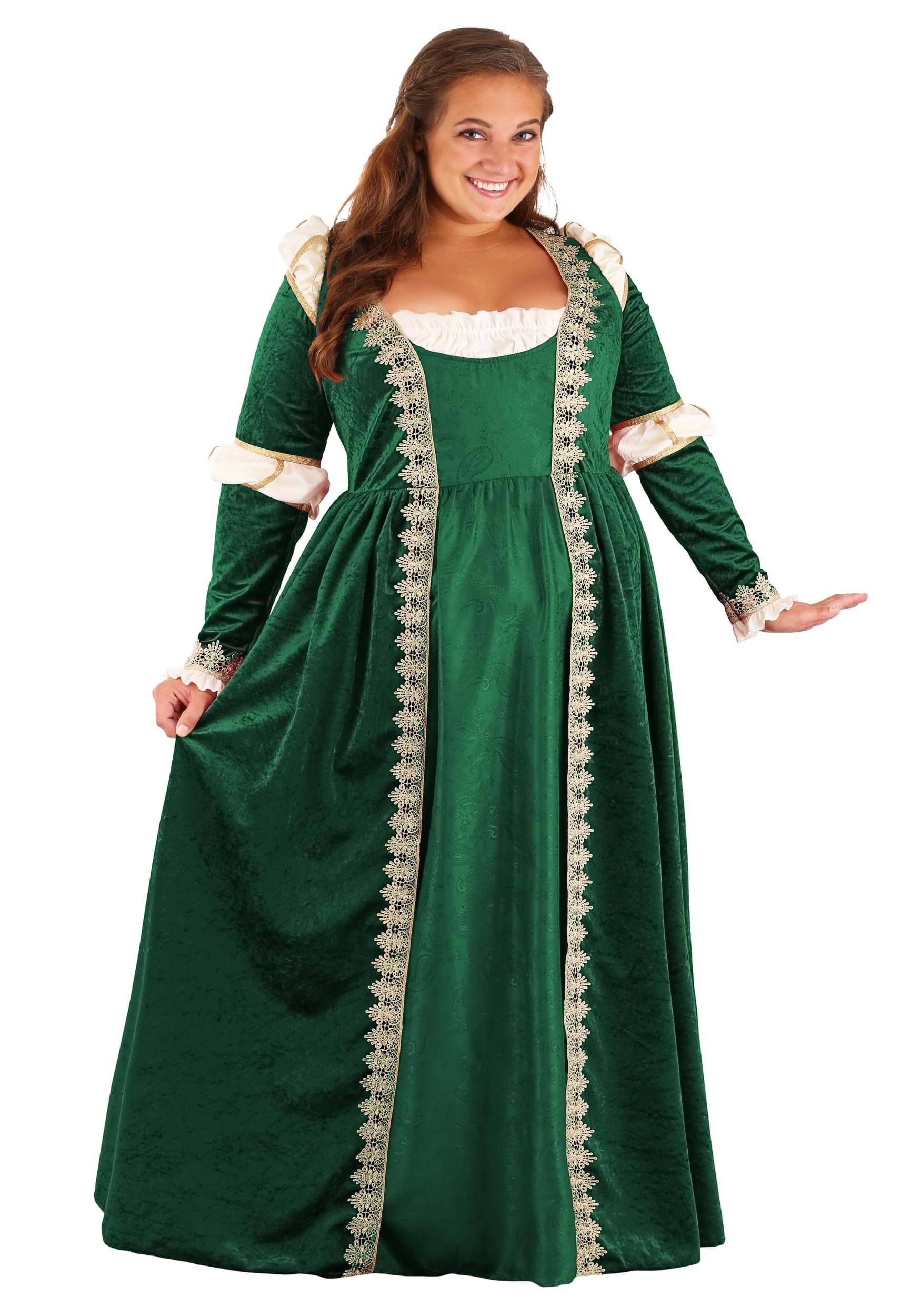 Plus Size Emerald Maiden Womens Costume