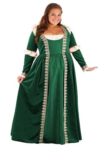 Womens Plus Size Emerald Maiden Costume