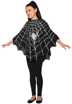 Kids Black Spider Poncho Costume