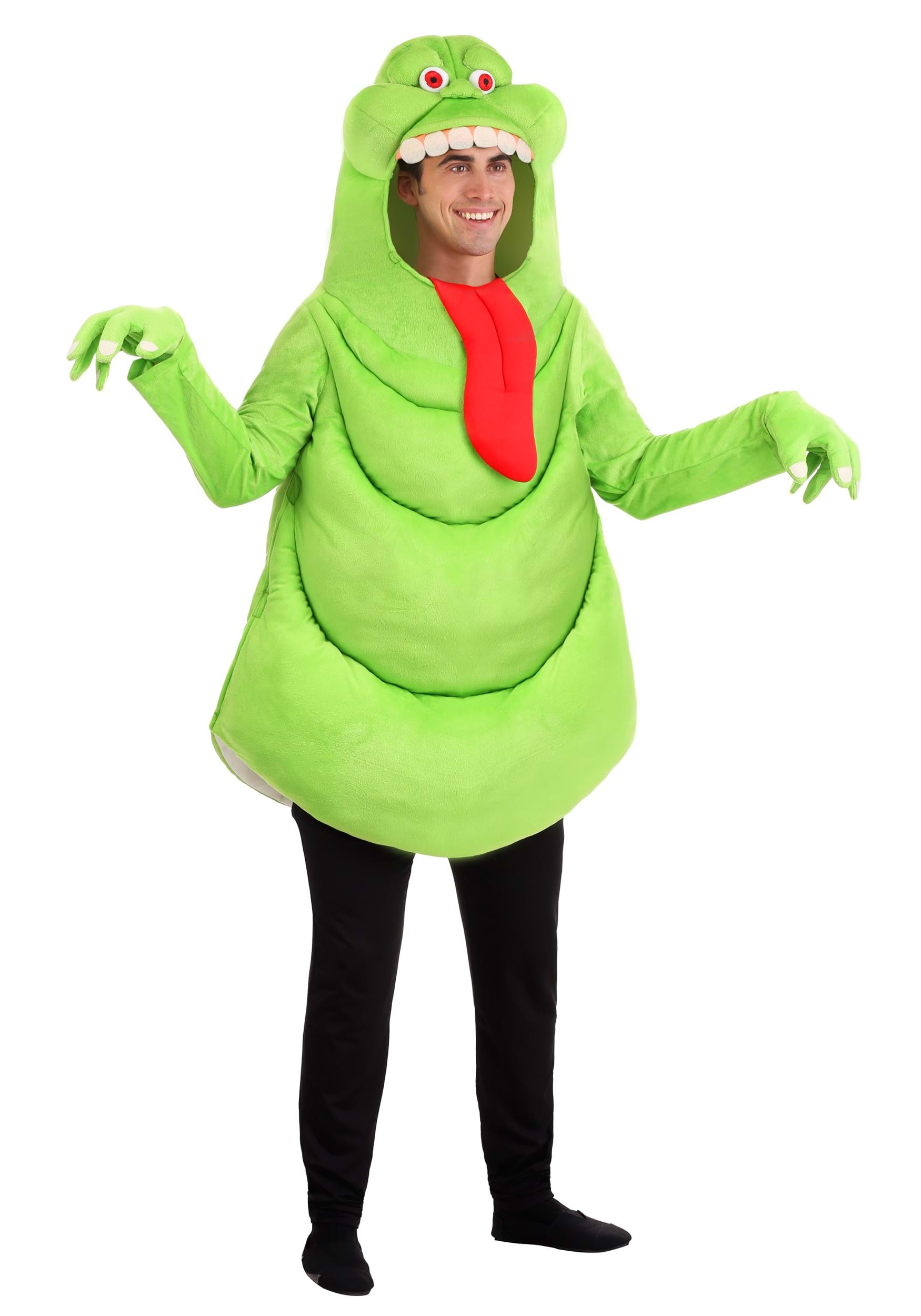 Photos - Fancy Dress Ghostbusters FUN Costumes  Adult Plus Size Slimer Costume Green/Red FUN 
