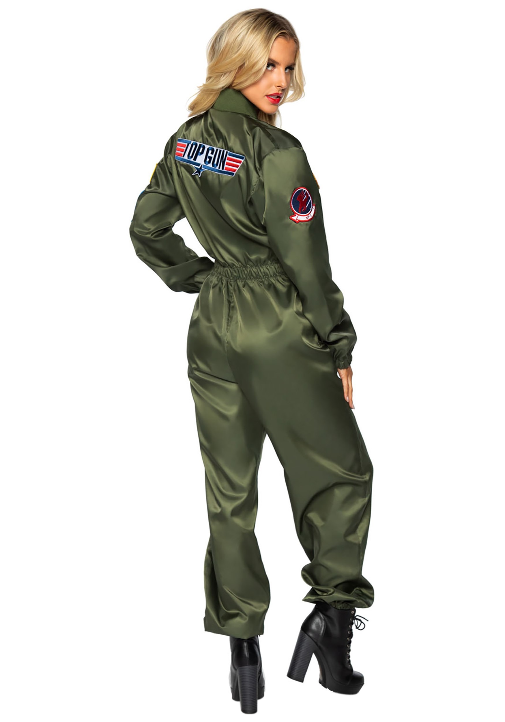 Leg Avenue womens Khaki Top gun flight suit costume