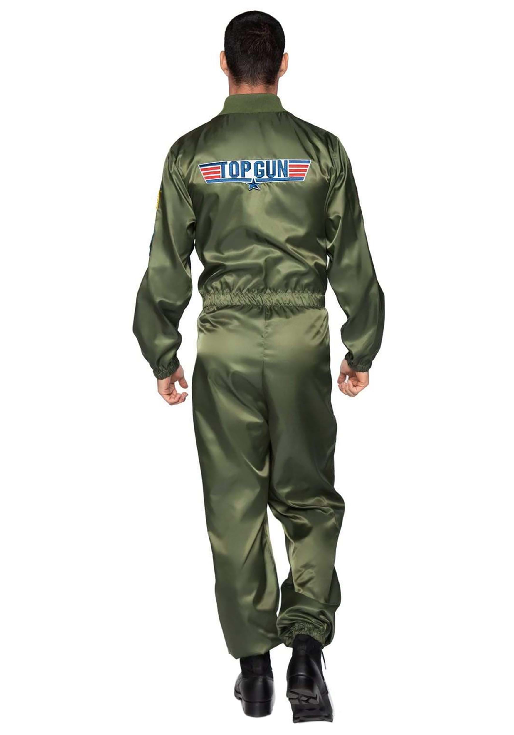 Top Gun Mens Flight Suit Costume, Mens Top Gun Halloween Costume –