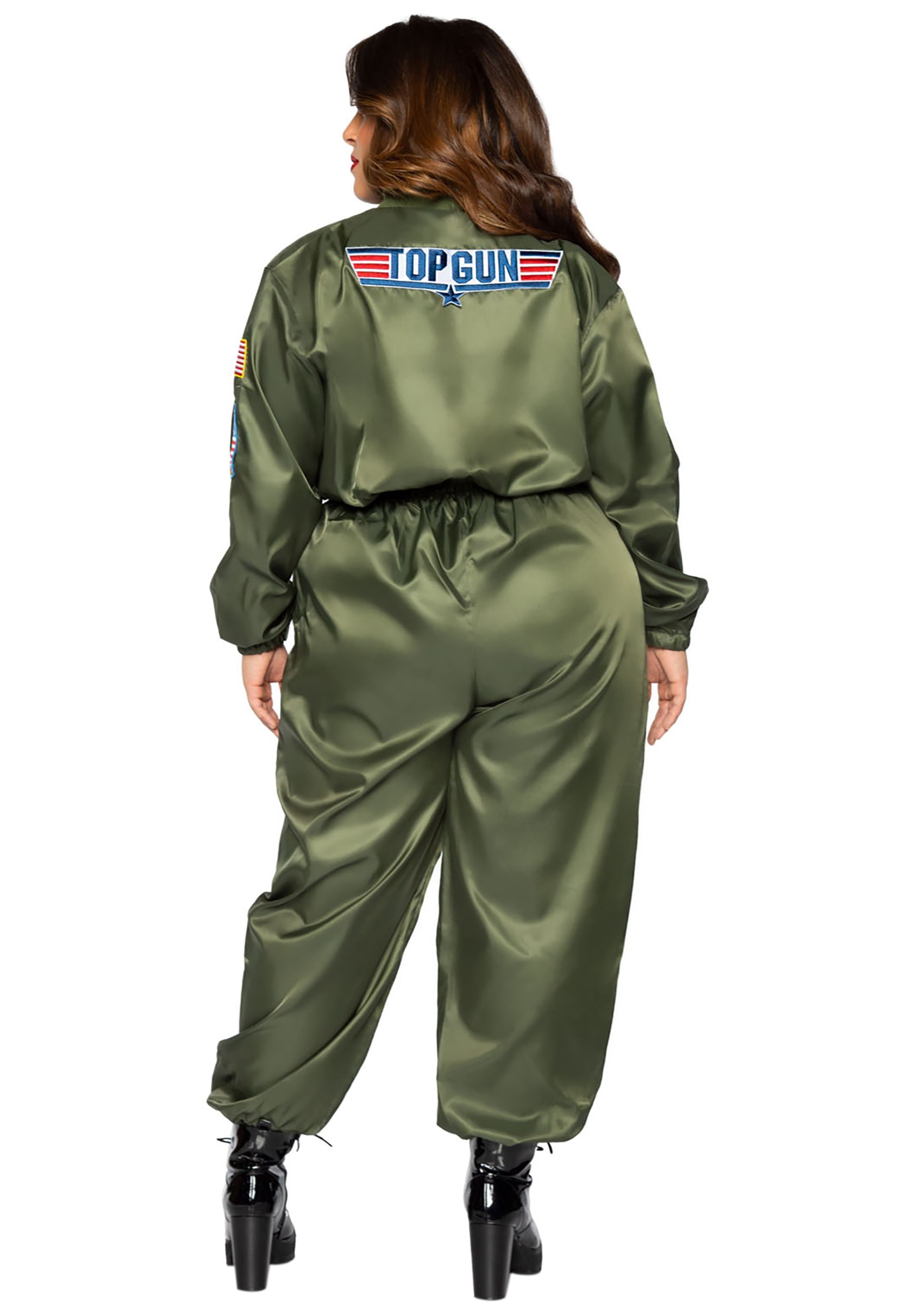 Women's Plus Size Top Gun Flight Suit Costume