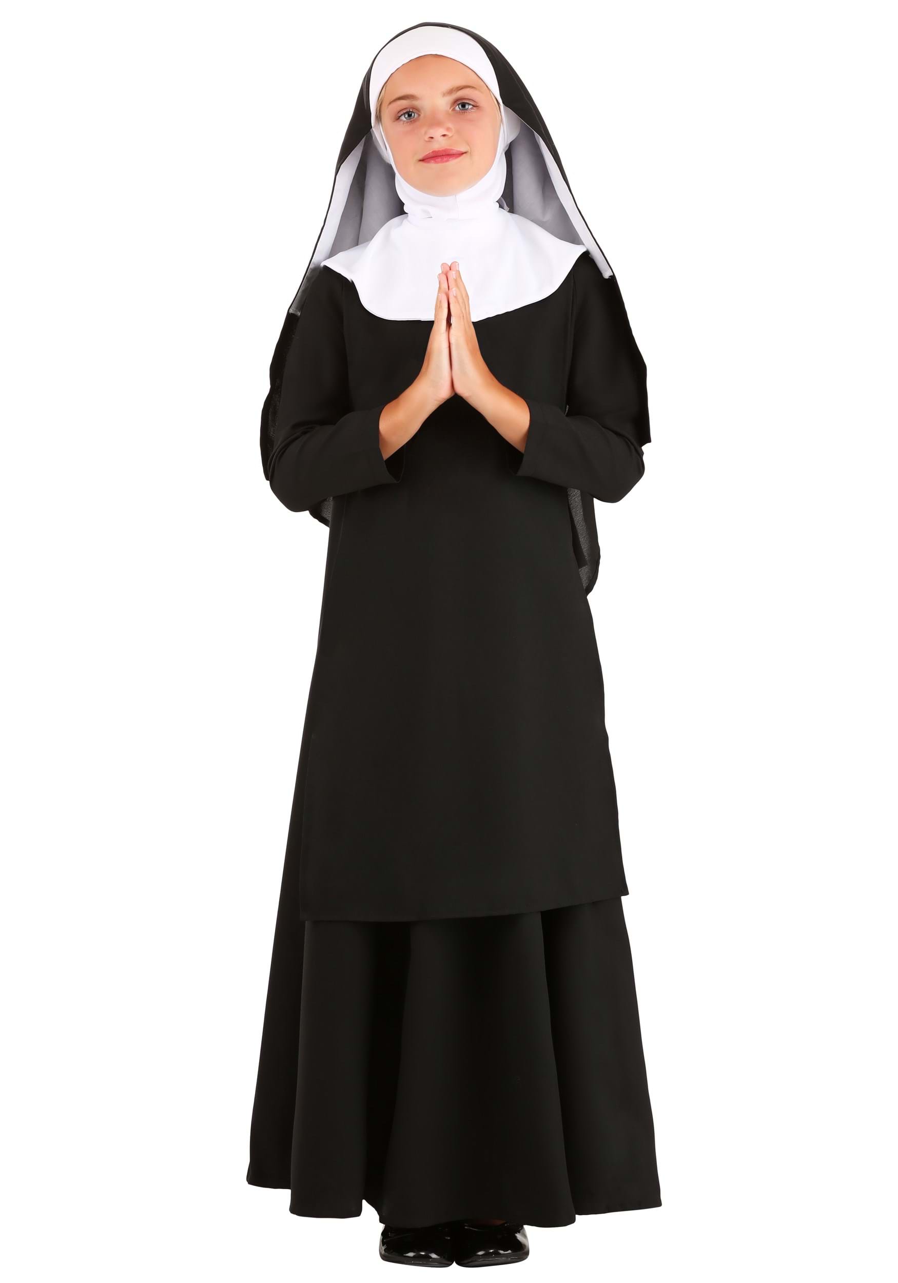 Photos - Fancy Dress Deluxe FUN Costumes  Catholic Nun Kid's Costume Black/White FUN2935CH 
